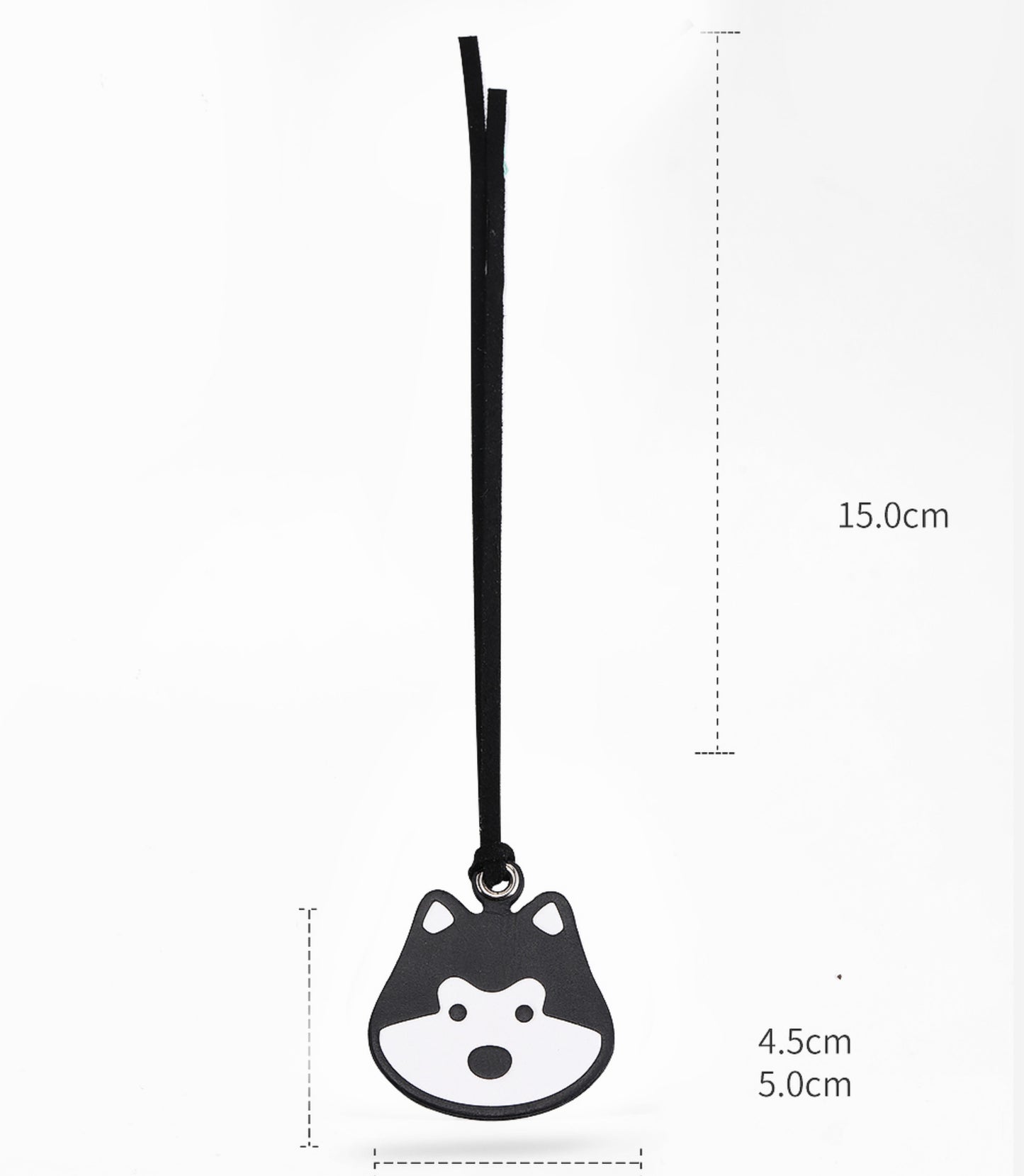 The Husky pet genuine leather pendant accessory, cowhide puppy keychain with a trendy, high-end feel