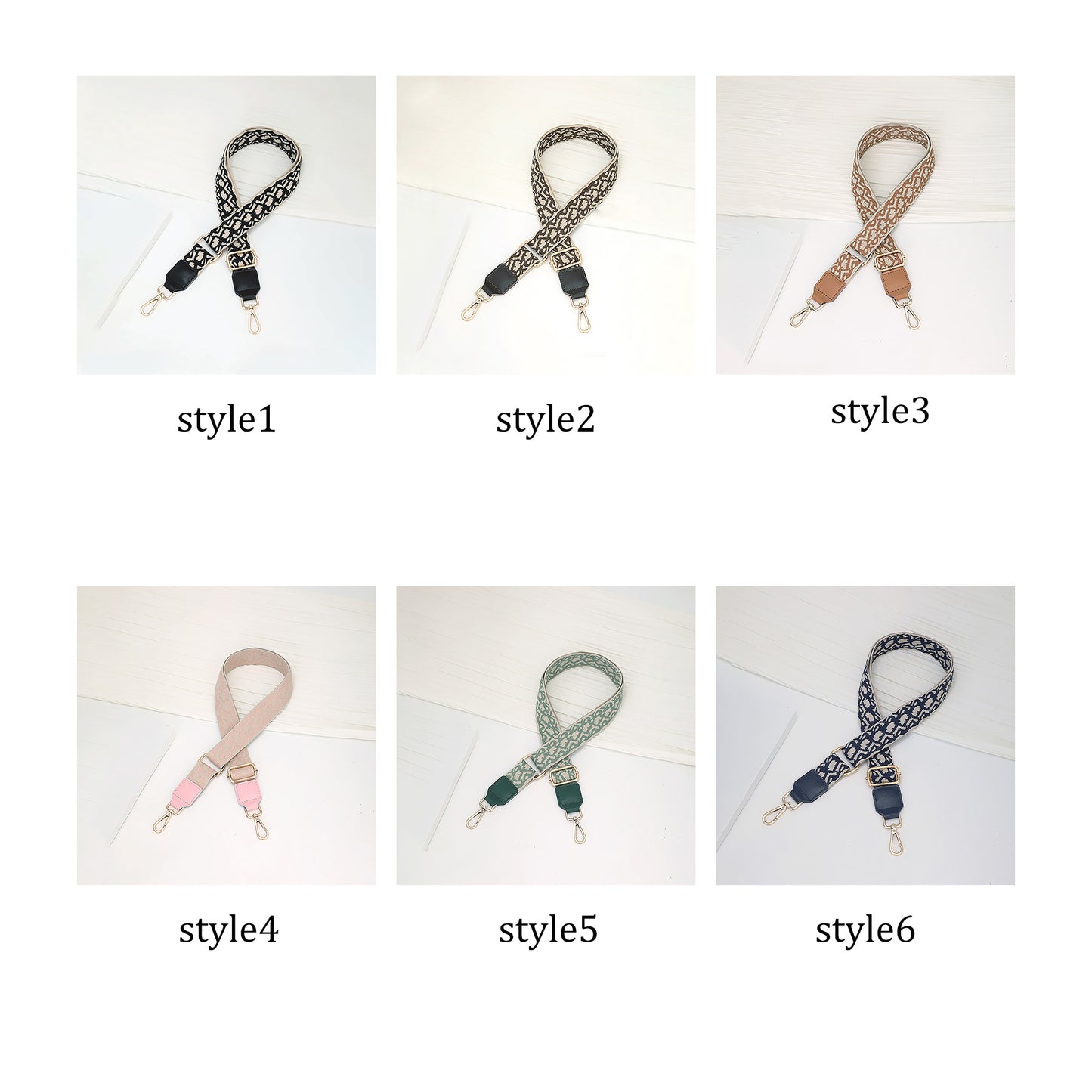 Handmade Customizable Canvas Wide Shoulder Strap – 3.8cm Adjustable Crossbody & Shoulder Strap, Color Block Design, 100-140cm Length