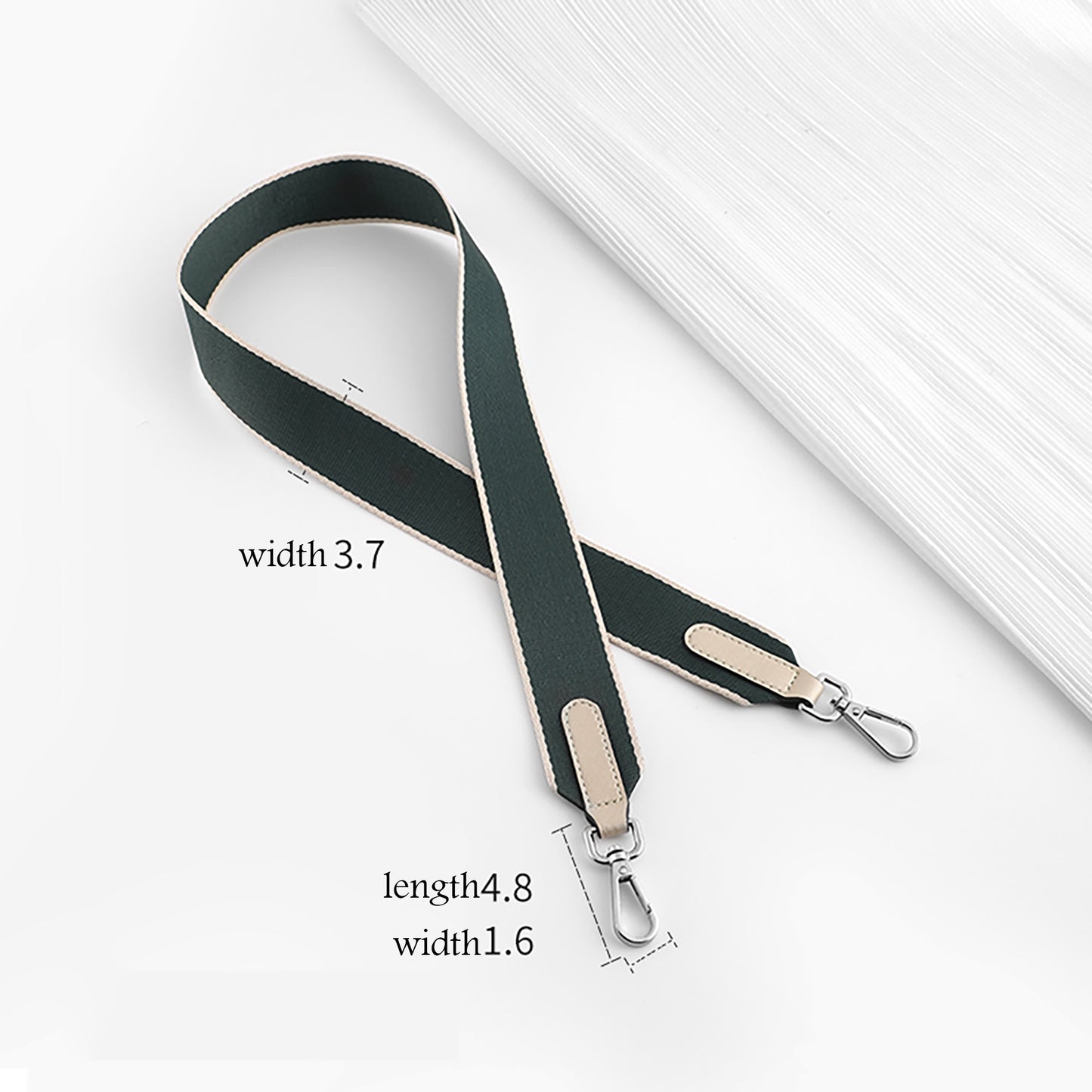 Color-Blocked Canvas Wide Shoulder Strap for Crossbody & Backpack – Adjustable, Durable, Stylish Accessory
