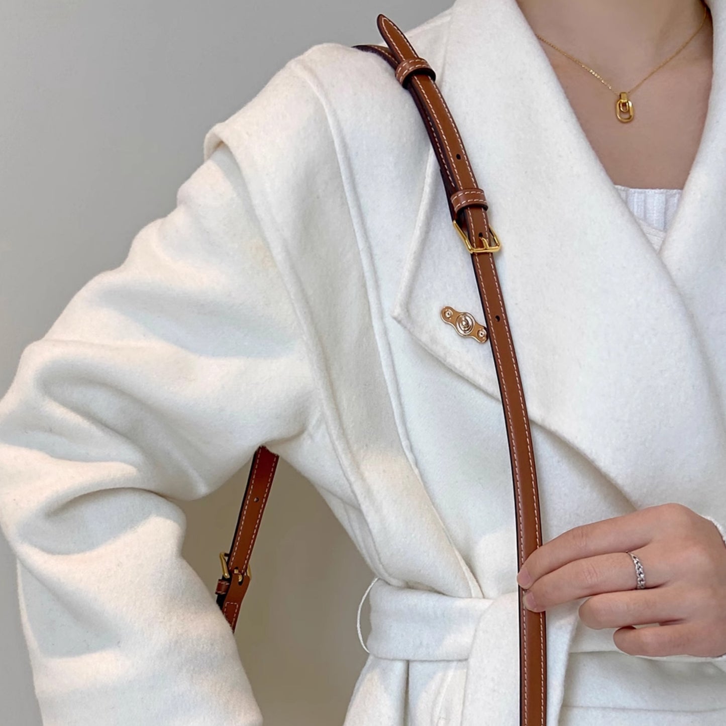 Classic box bag extension strap, genuine leather underarm bag transformation crossbody shoulder strap accessory