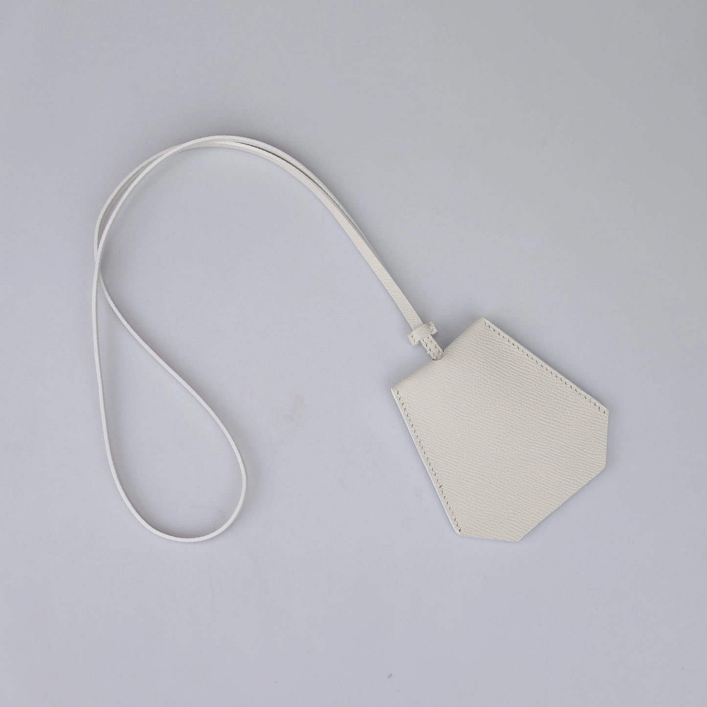 Epsom leather Kelly ring holder,Handmade the leather key ring holder,Key Clothette necklace.Clochette Key Holder Necklace Fauve