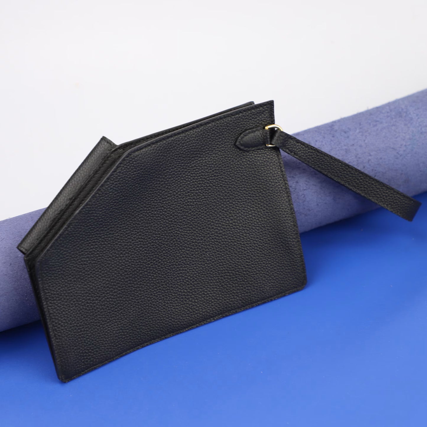 All Leather and Handmade Kelly Pocket To Go Leather Clutch bag