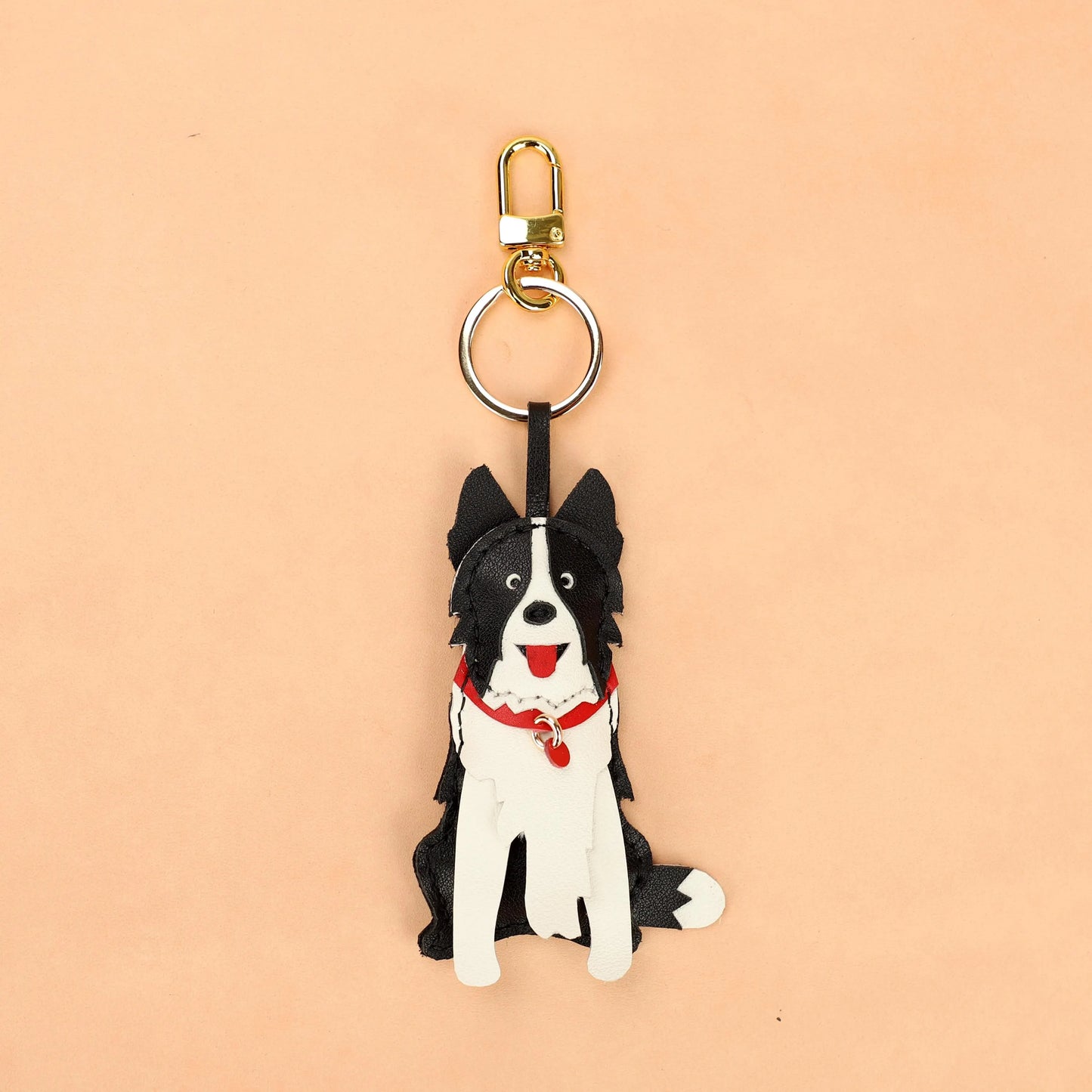 Handmade Real Leather dog Charm - Premium Leather Purse Charm - Hand-Stitched Designer-Inspired Keychain,Small leather goods,Pet bag charm
