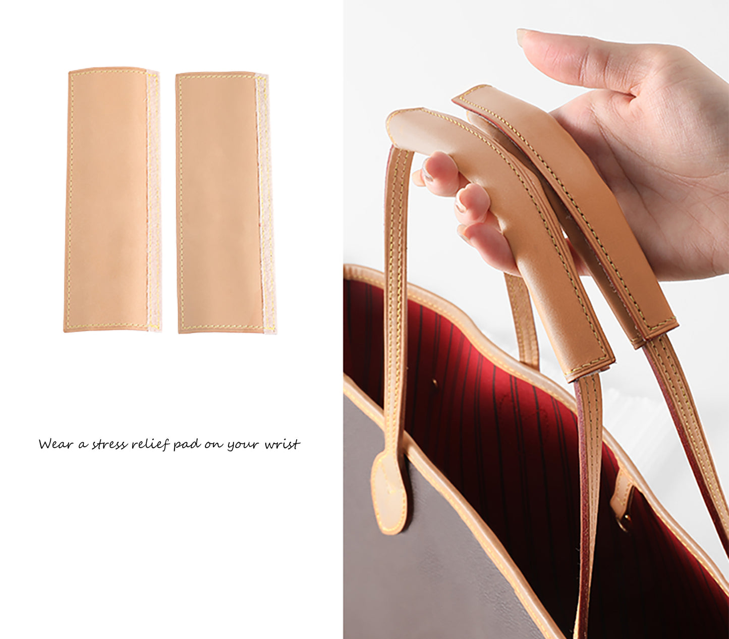 Neverfull tote bag modified shoulder strap, handheld carry, pressure-reducing bag edging shoulder pad accessory.