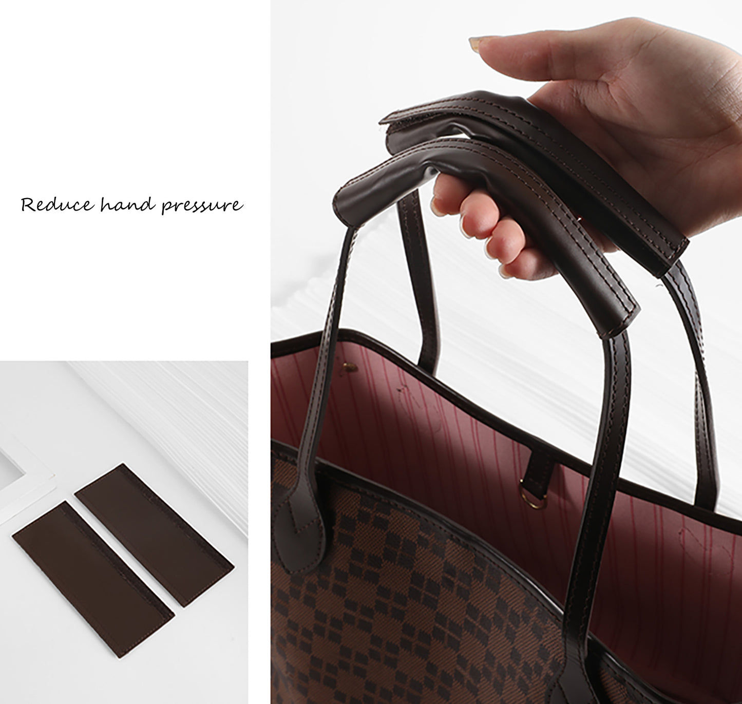 Neverfull tote bag modified shoulder strap, handheld carry, pressure-reducing bag edging shoulder pad accessory.