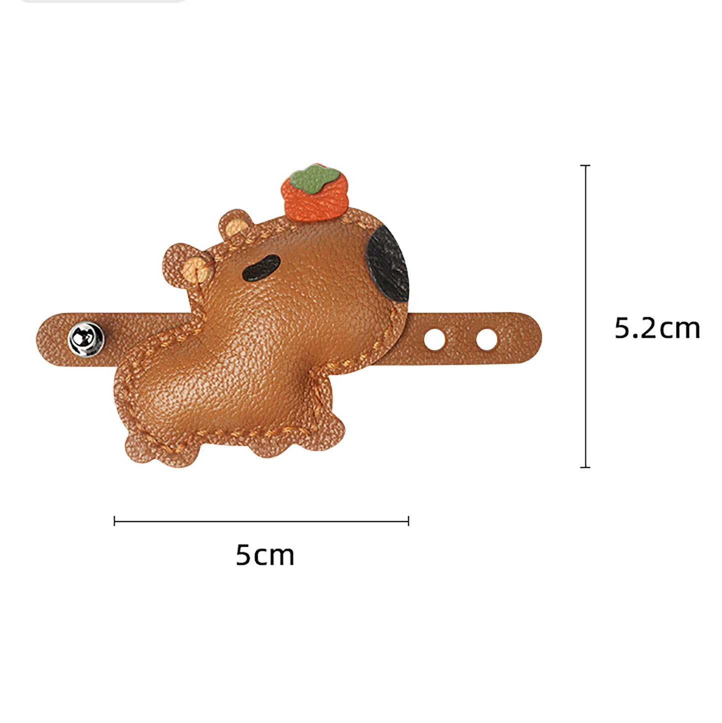 Capybara bag charm, genuine leather niche gift, cute capybara bag creative fashion pendant