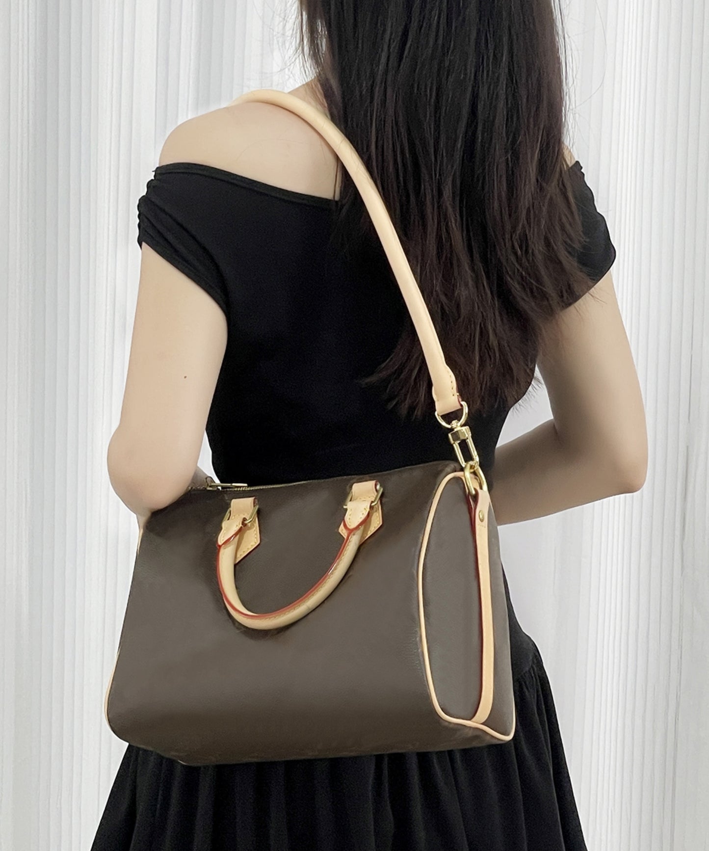 Underarm replacement strap for Speedy 20, 25, 30, genuine leather bag strap accessory.