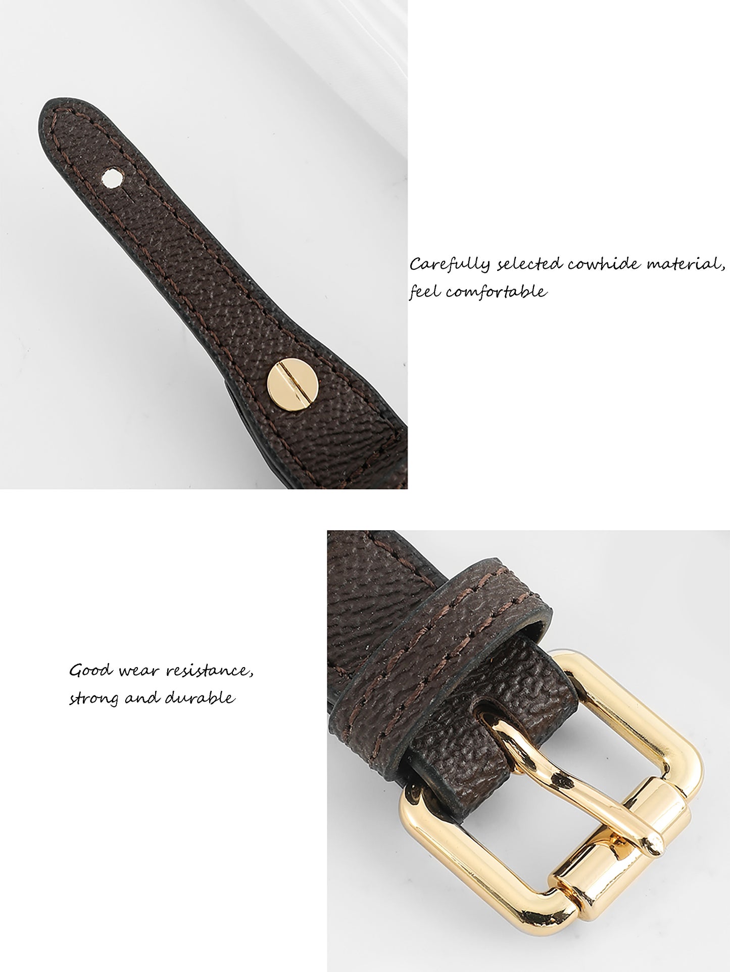 Handmade Leather Bag Strap Extender – Adjustable Messenger Bag Strap Shortener with Snap or Hook Style, Customizable Length