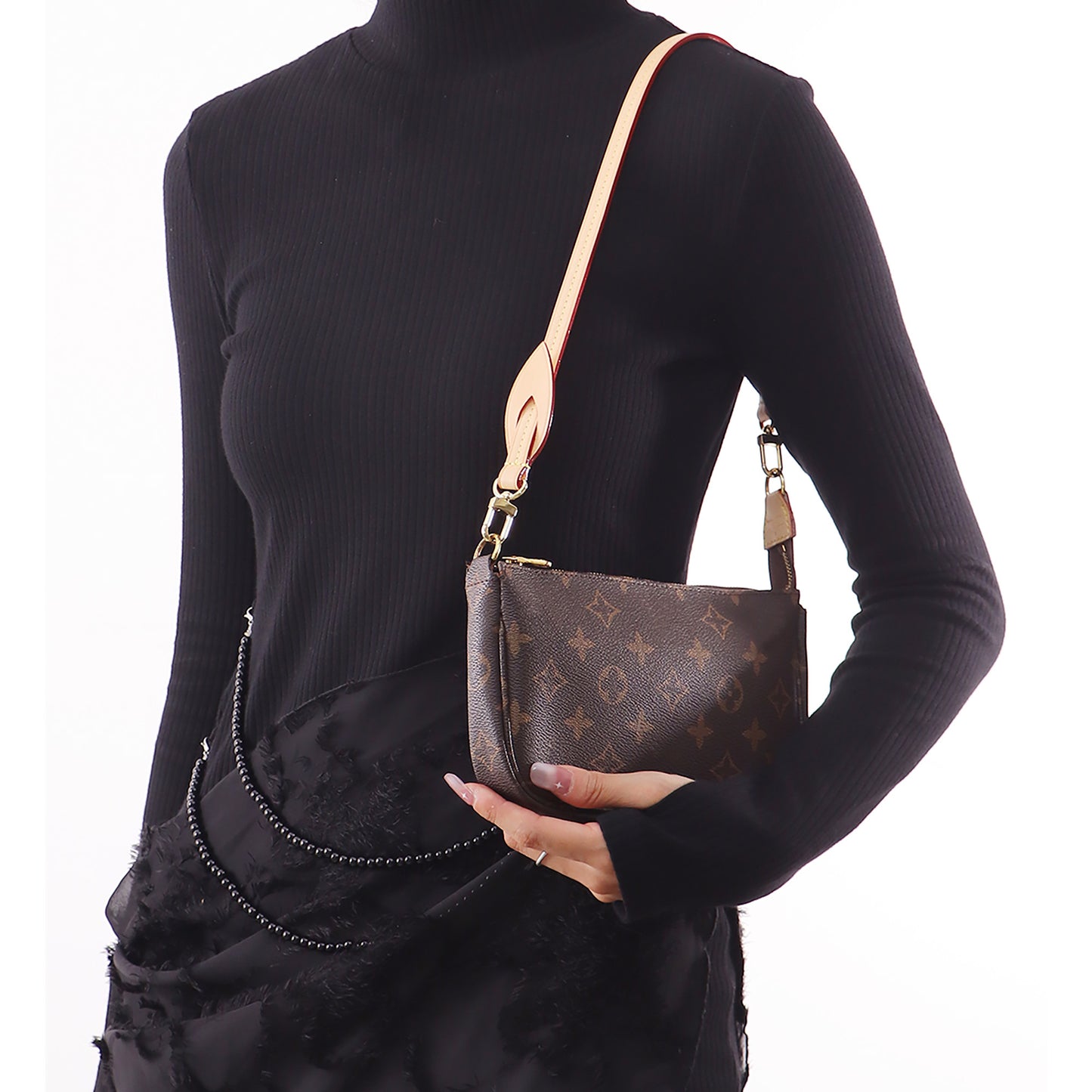 Handcrafted Vachetta Leather Replacement Shoulder Strap for Women's Underarm Bags