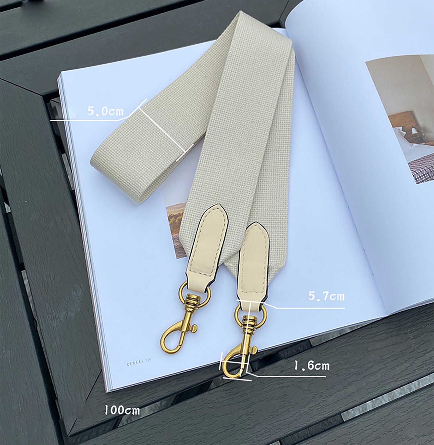 Bucket bag shoulder strap, crossbody replacement canvas strap accessory, nylon wide shoulder strap
