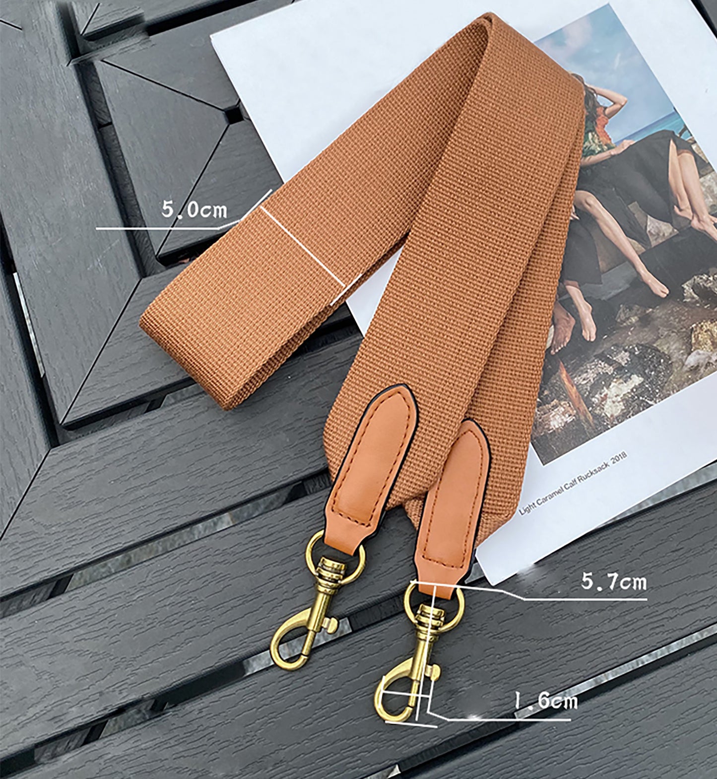 Bucket bag shoulder strap, crossbody replacement canvas strap accessory, nylon wide shoulder strap