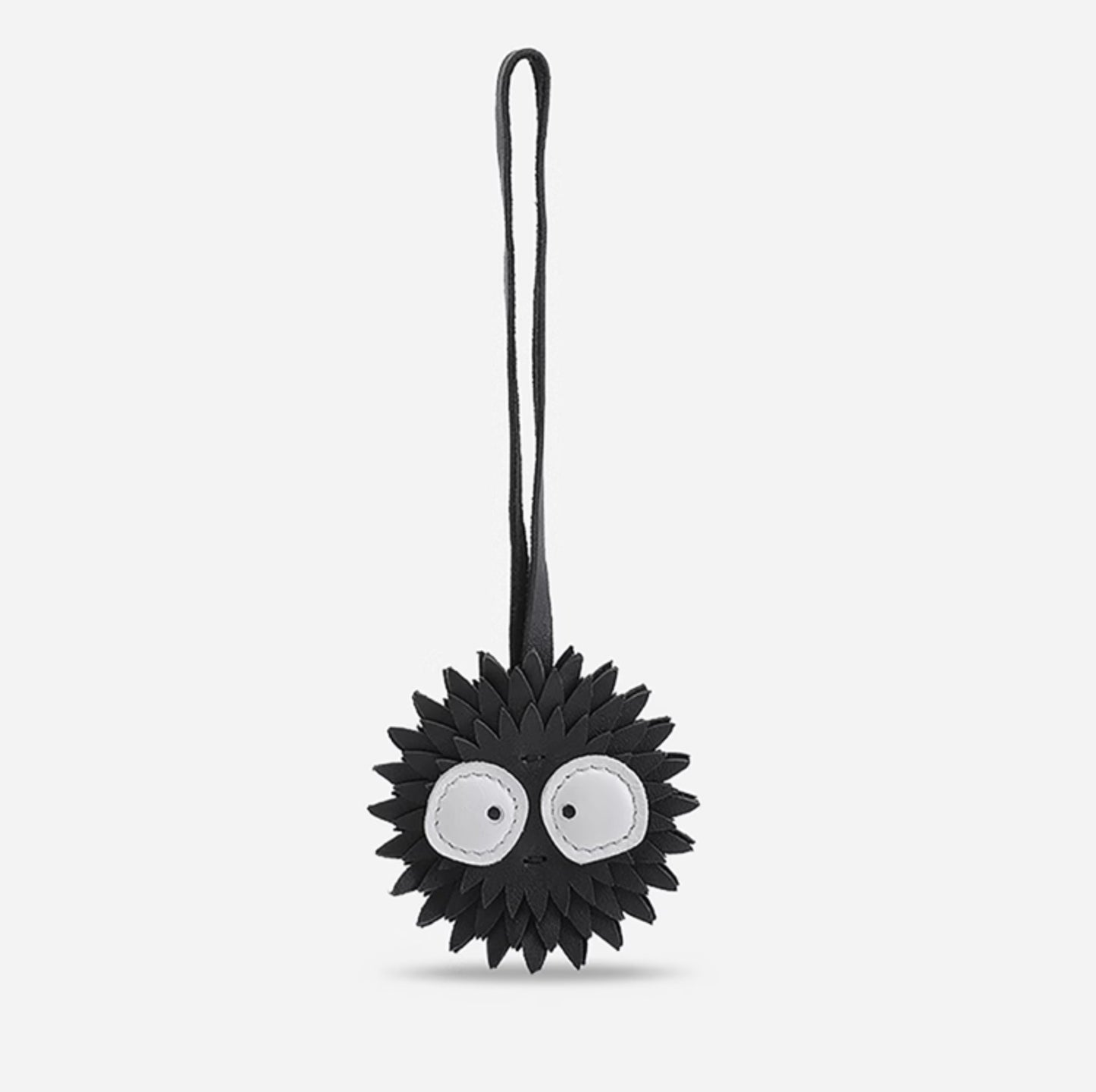 Cute Bag Pendant, Genuine Leather Car Pendant, Black Coal Ball Bag Decoration.
