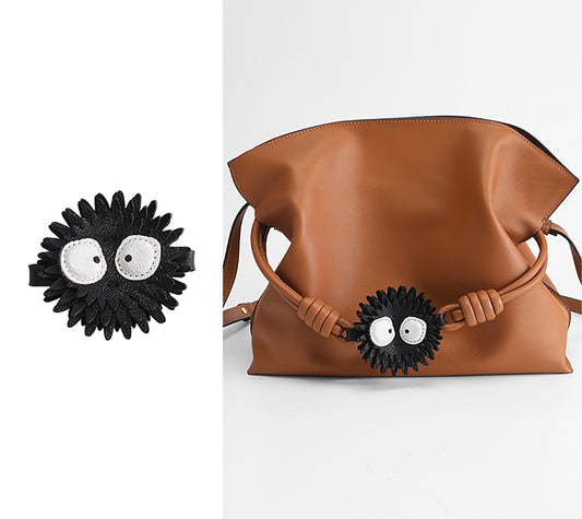 Handmade Flamenco Bag Charm – Adorable Coal-Shaped Lambskin Accessory