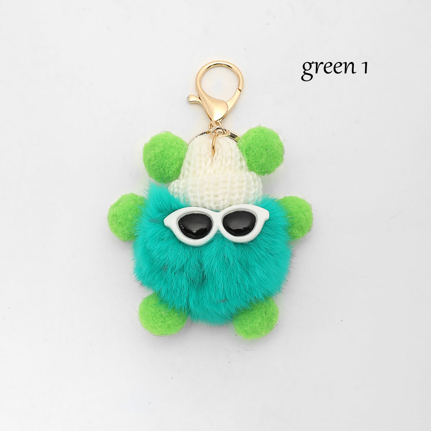 Cute Coal Ball Keychain & Bag Charm – Plush Fur Key Ring, Soft and Fluffy Hanging Accessory for Bags, Backpacks, and Keys