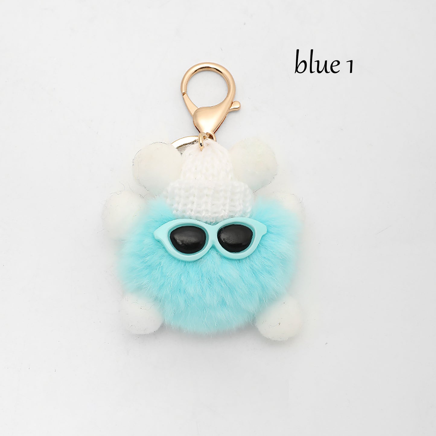 Cute Coal Ball Keychain & Bag Charm – Plush Fur Key Ring, Soft and Fluffy Hanging Accessory for Bags, Backpacks, and Keys