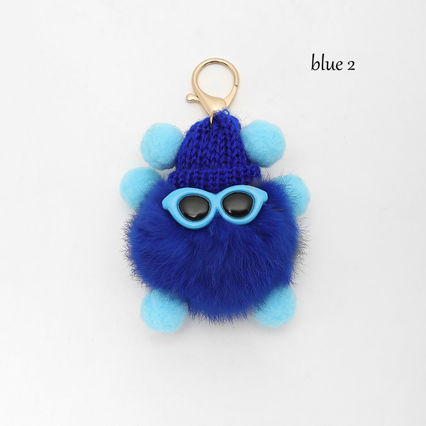 Cute Coal Ball Keychain & Bag Charm – Plush Fur Key Ring, Soft and Fluffy Hanging Accessory for Bags, Backpacks, and Keys