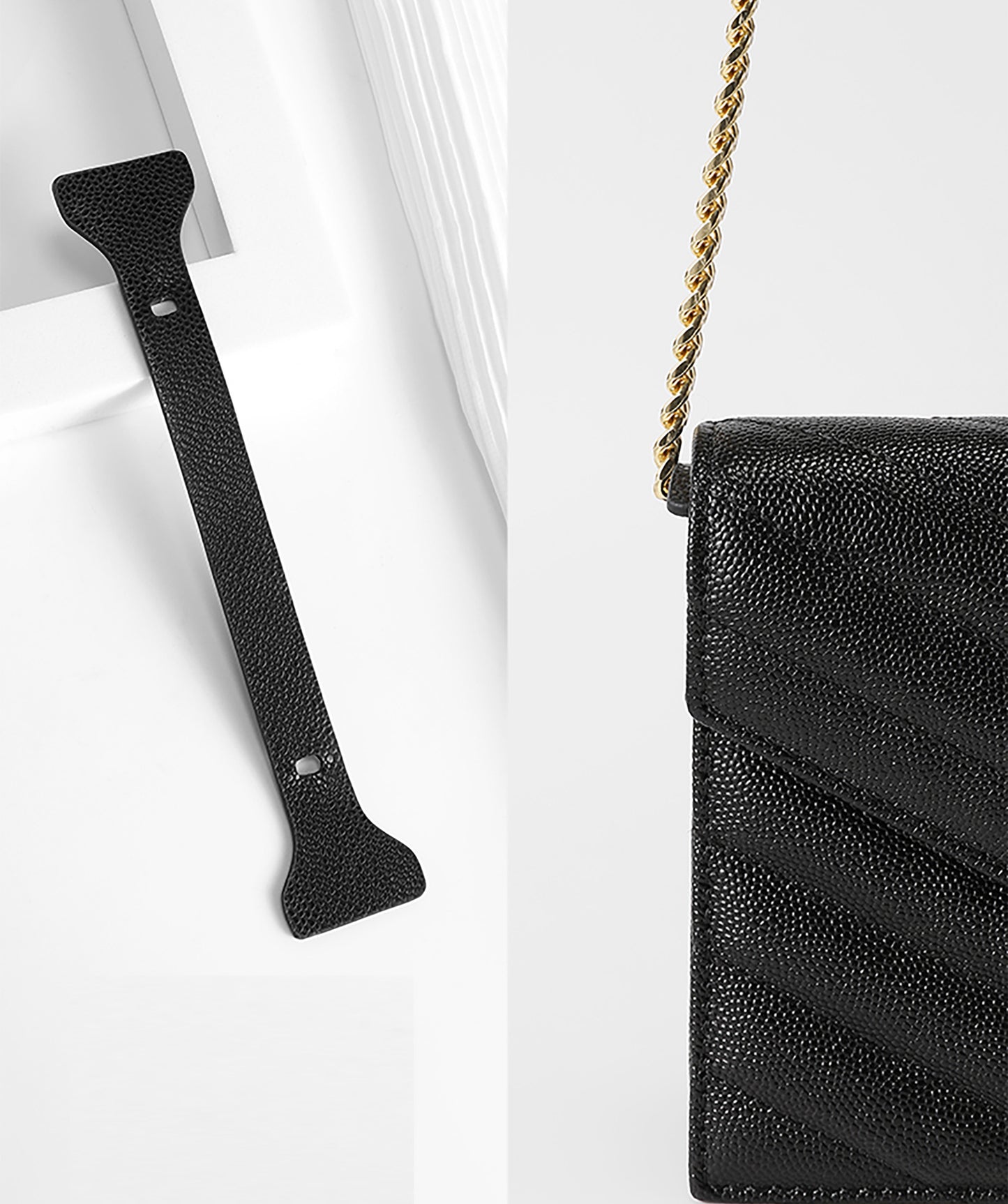 Handmade Leather Anti-Wear Protector for Envelope Bags – 19.8cm x 3.6cm, Protects Your Bag from Chain Damage