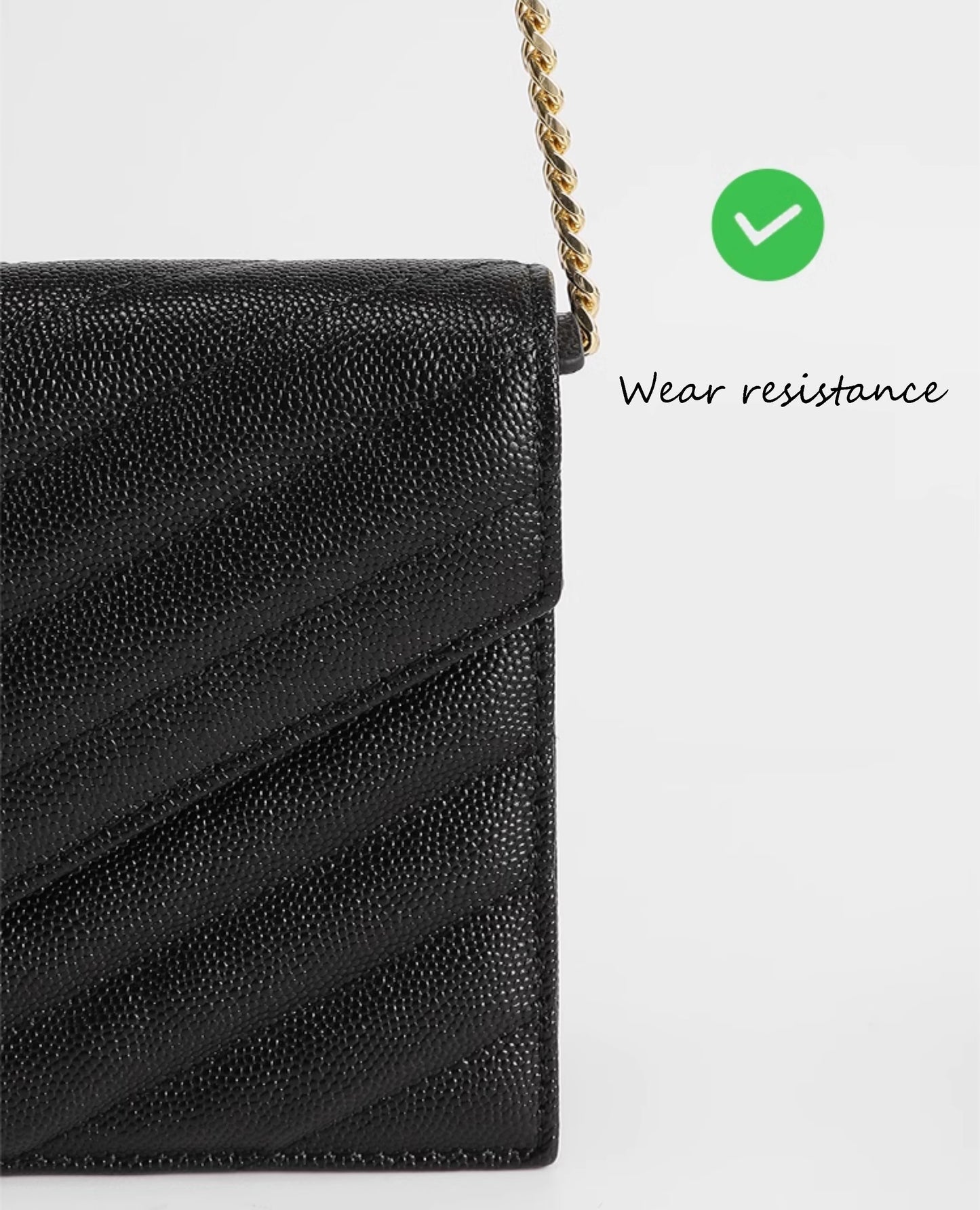 Handmade Leather Anti-Wear Protector for Envelope Bags – 19.8cm x 3.6cm, Protects Your Bag from Chain Damage