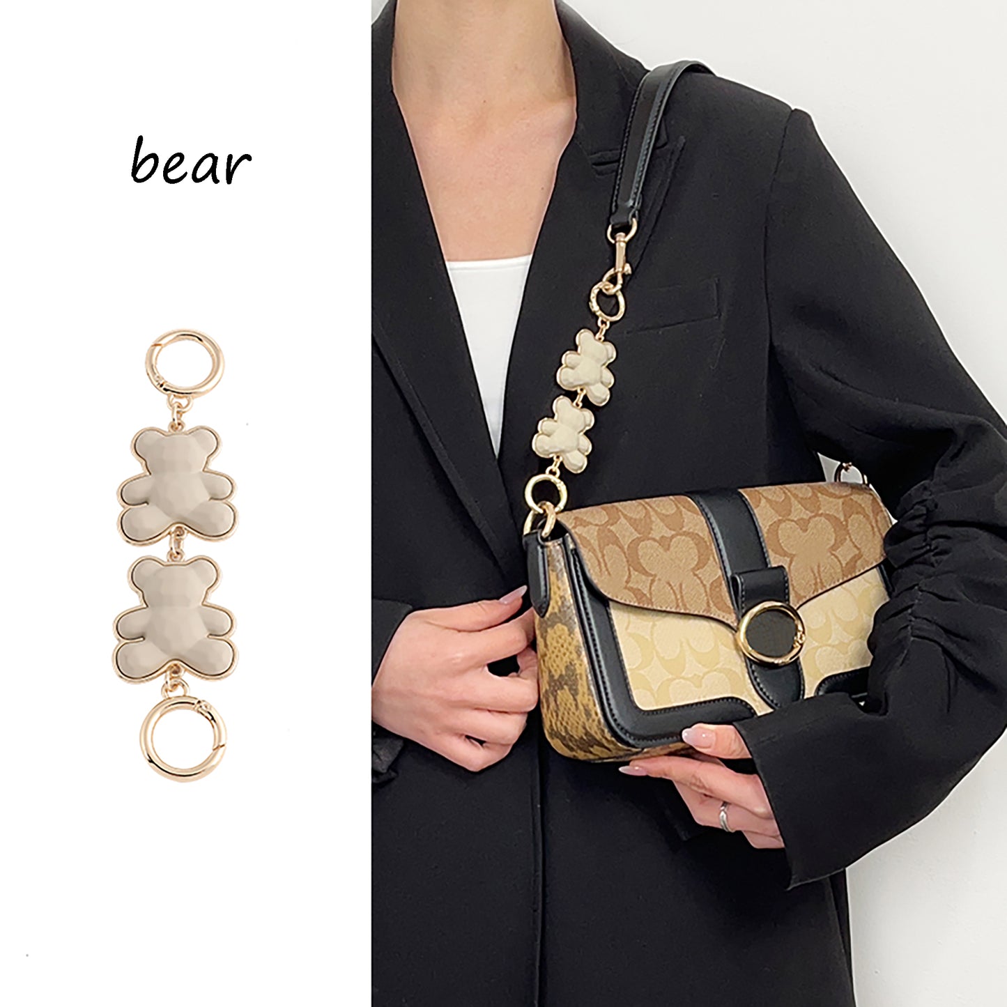 Extension chain for Nolita bag, women's shoulder bag strap extension chain, fashion handbag accessory