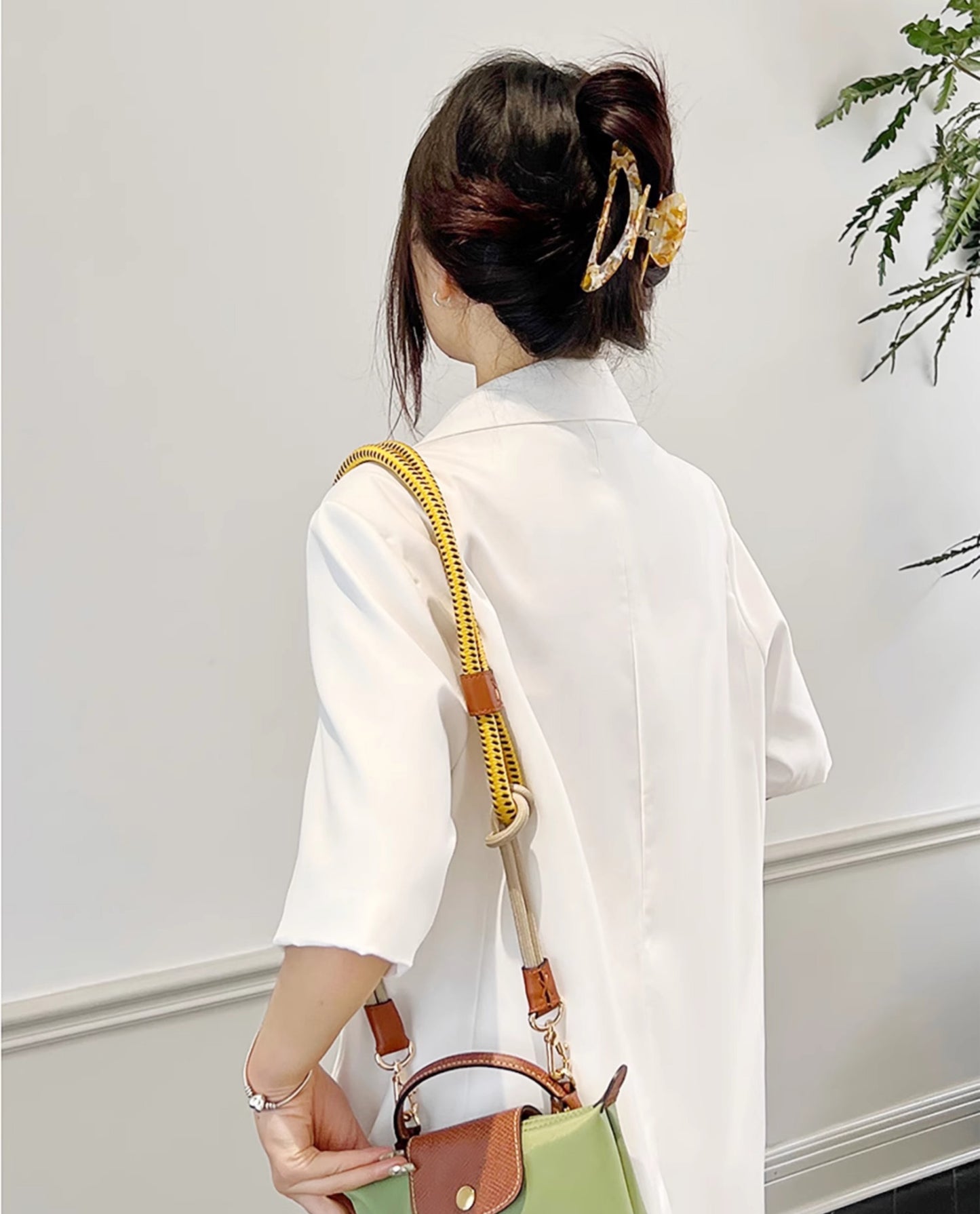 The Pliage Energy bag replacement shoulder strap, nylon woven strap, leather transformation buckle, single shoulder strap