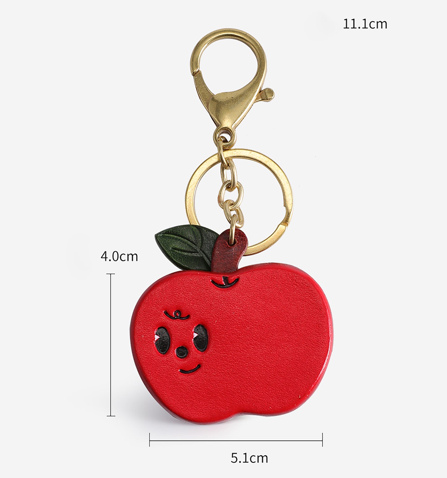 Christmas gift apple pendant, creative car keychain, high-end bag decoration with a peace apple
