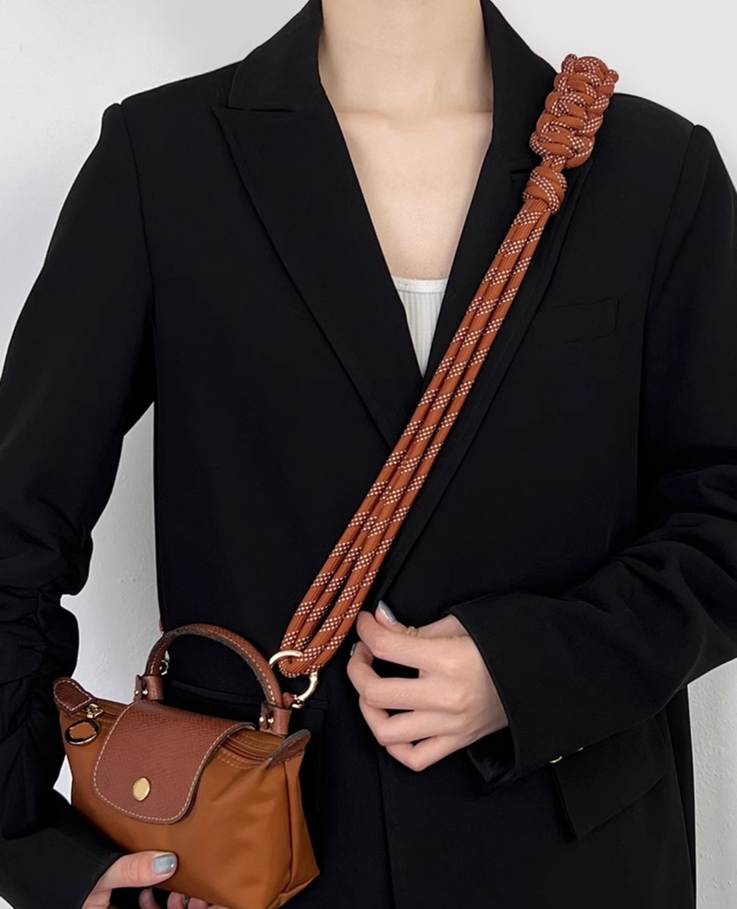 Style Woven Bag Strap – Adjustable Replacement Shoulder Strap for Le Pliage Totes