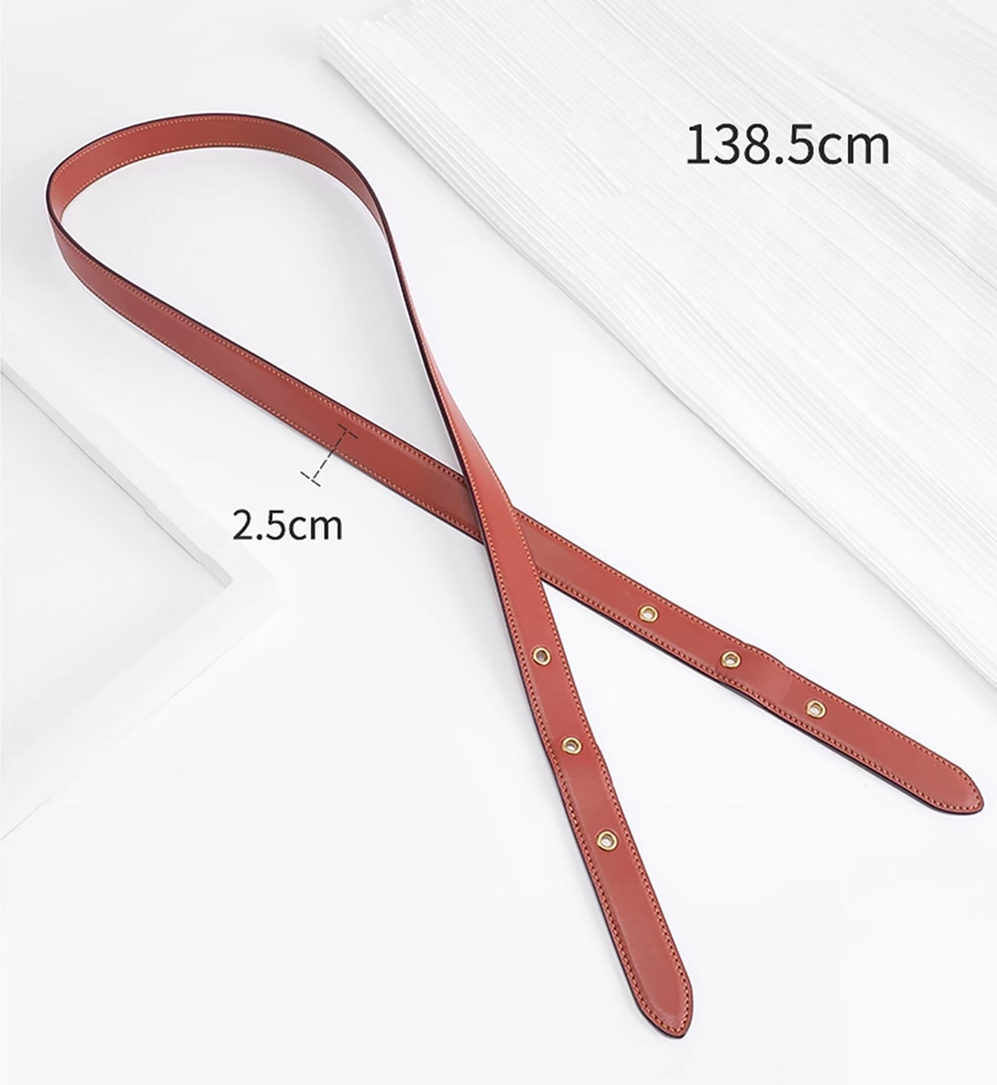 Underarm modification adjustable crossbody strap for Luna Pebble Leather Shoulder Bag, handmade custom leather strap.