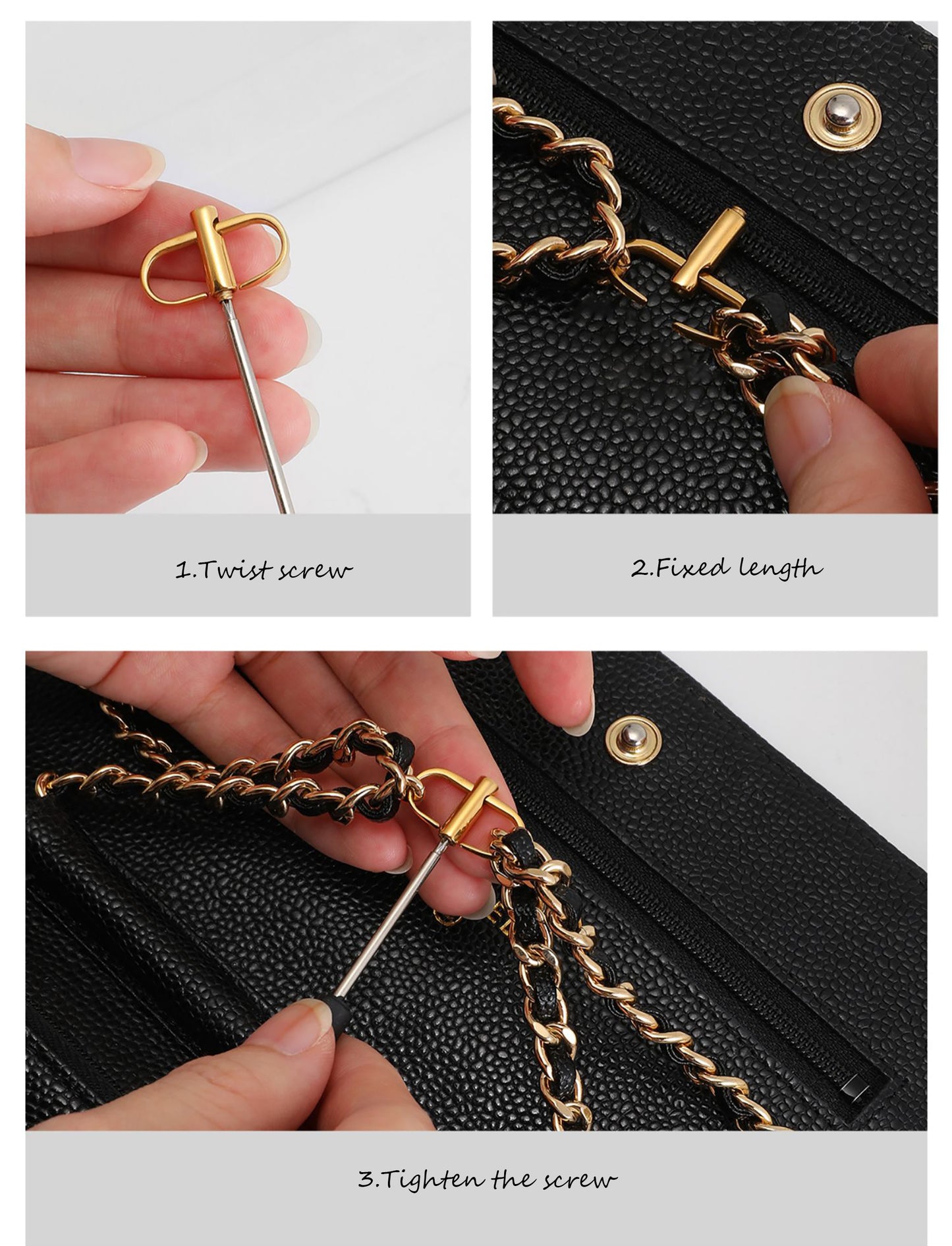 Metal Shortening Buckle, Hardware Chain Length Adjuster