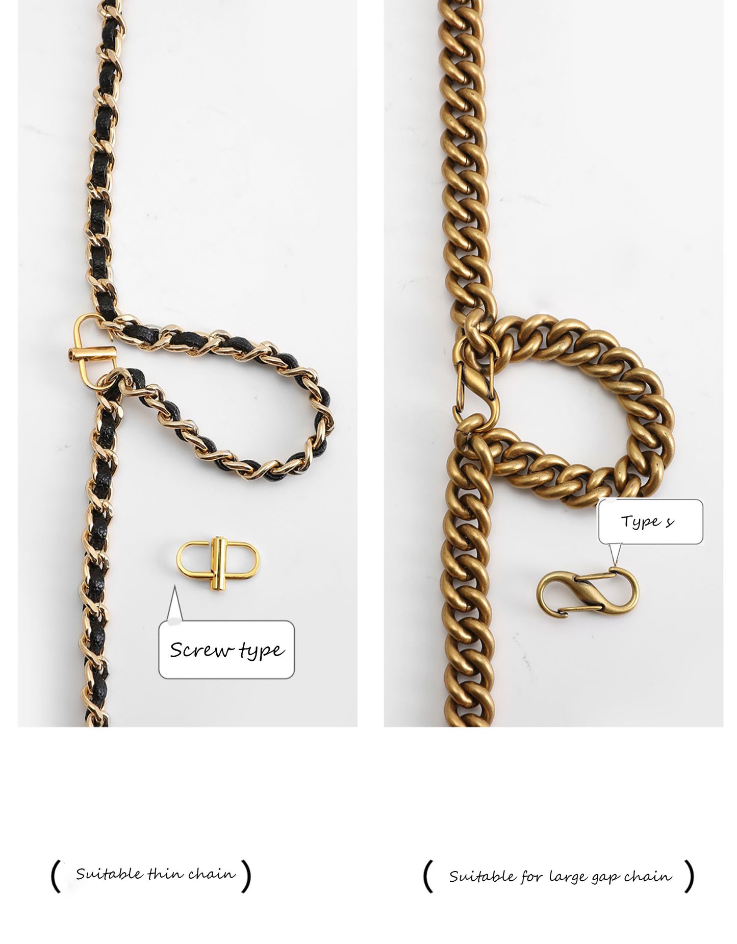 Metal Shortening Buckle, Hardware Chain Length Adjuster