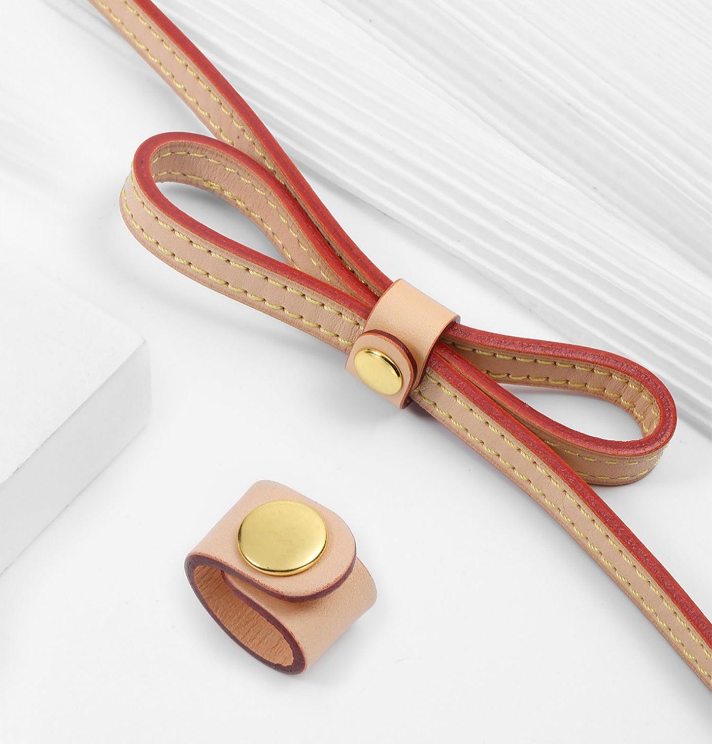 Bag strap shortening buckle, genuine leather bag accessory, strap length adjuster