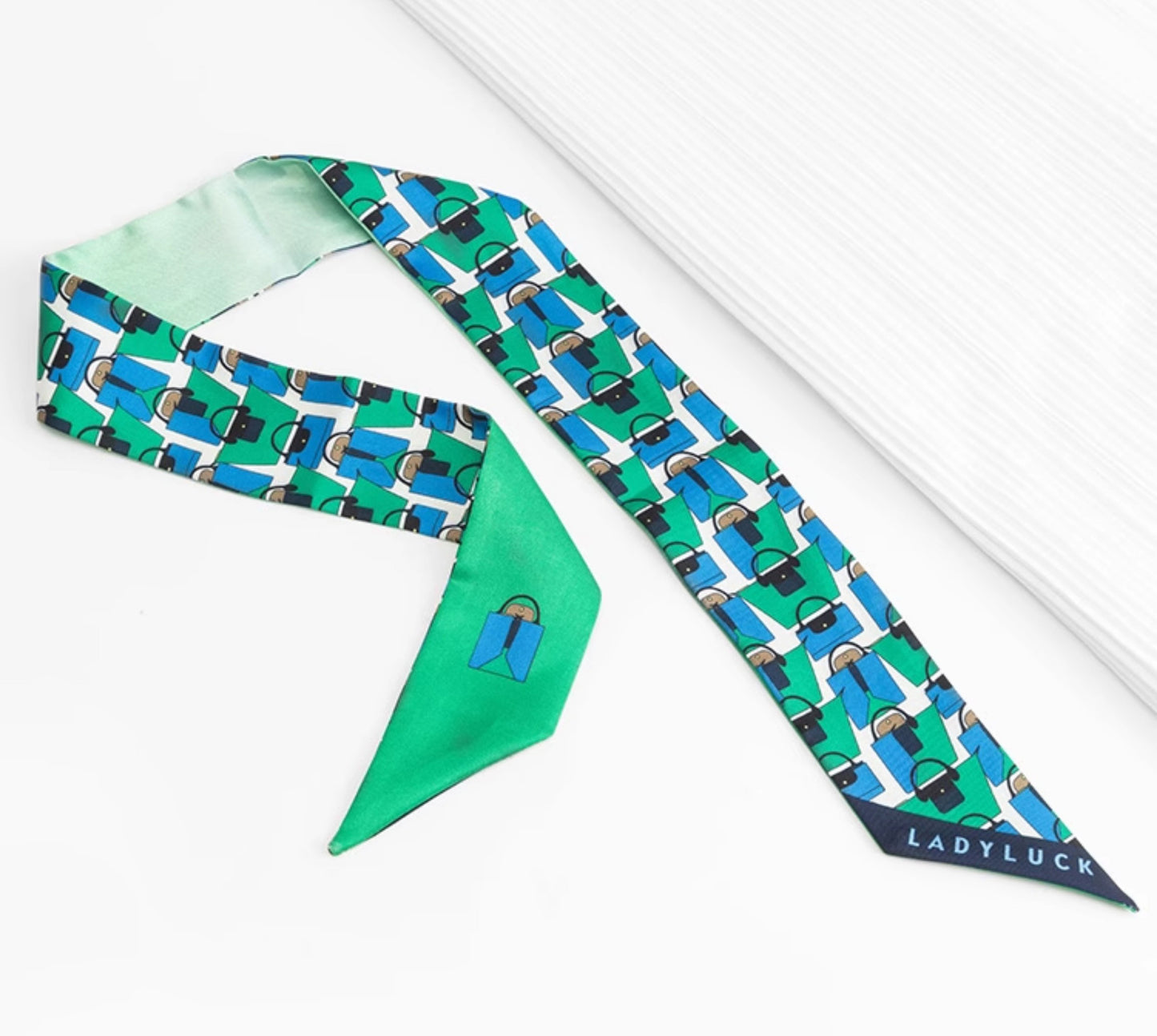 Handle bandana scarf, 85cm long scarf strap, fashionable handbag scarf accessory,Scarf for Bags