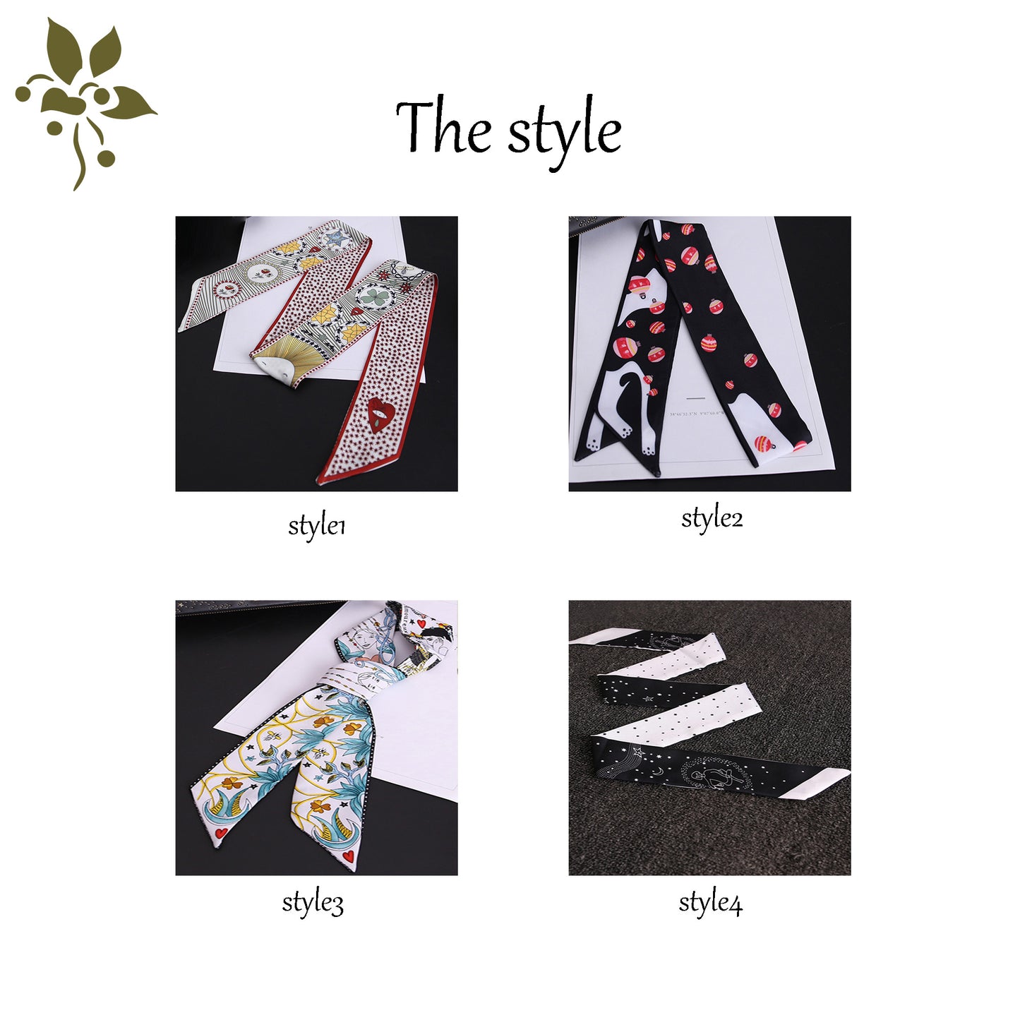 Stylish Silk Scarf for Bags, Neck, and Hats - Versatile Fashion Accessory