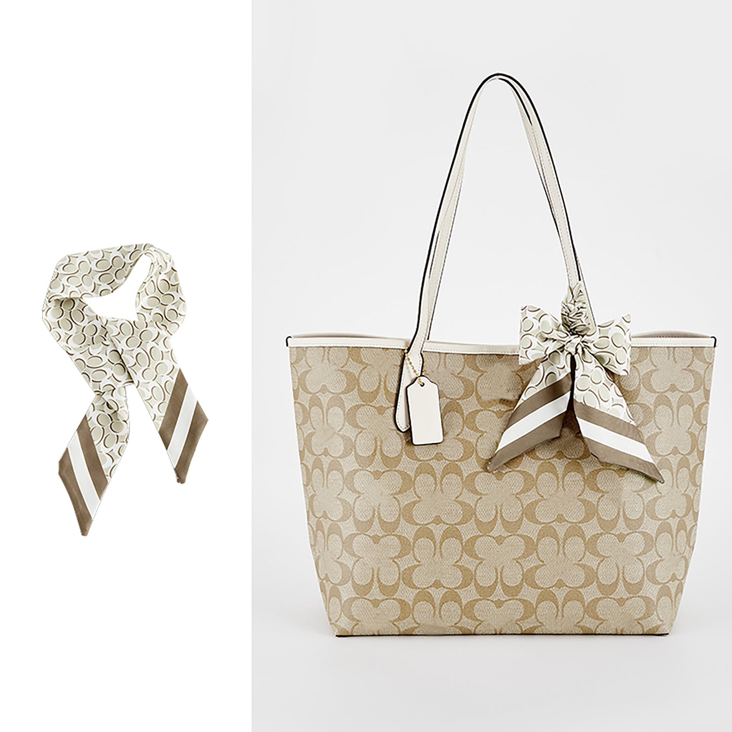 Bag decoration silk scarf, fashionable handbag silk scarf accessory, made of nylon fabric, hand-stitched silk scarf accessory