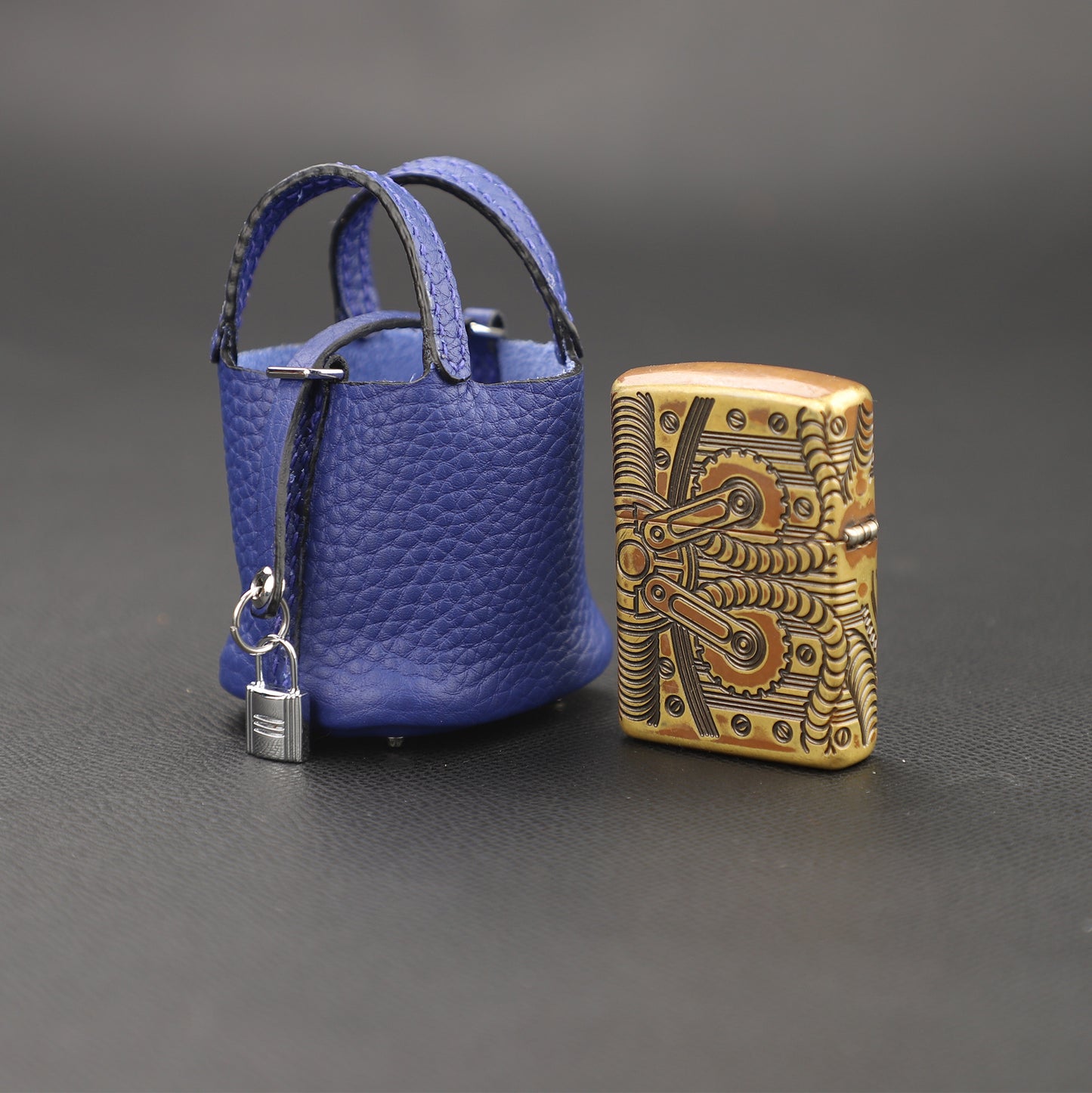 Mini Picotin Bag Pendant,Handmade The Picotin Lock Bag Charm,Leather bag pendant,Handmade DIY Design Bag Pendant