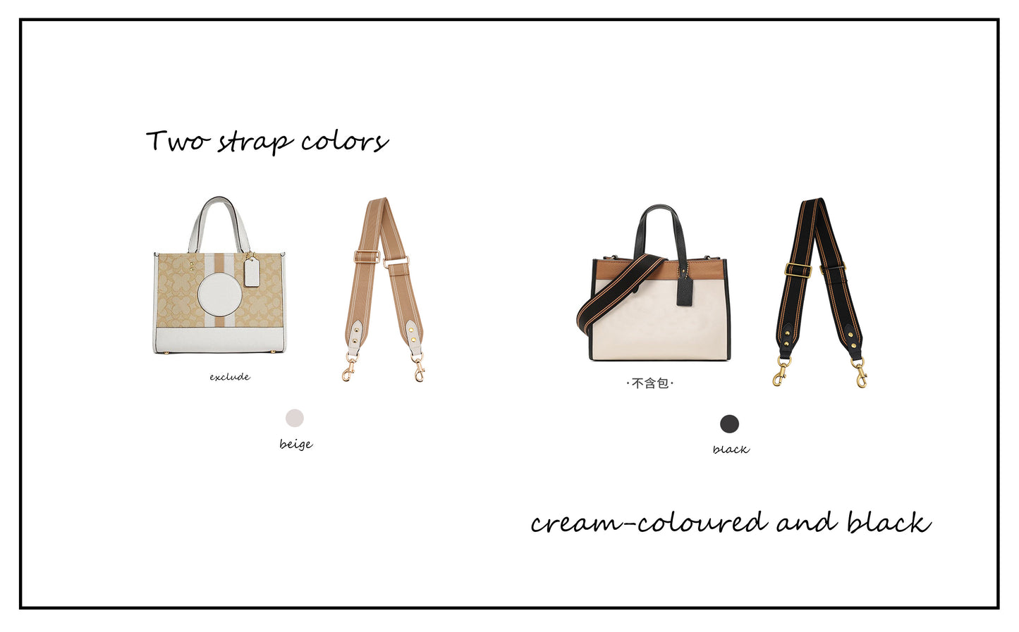 Canvas Tote Bag Shoulder Strap for Dempsey 22 Crossbody – Adjustable, Durable, Wide Strap