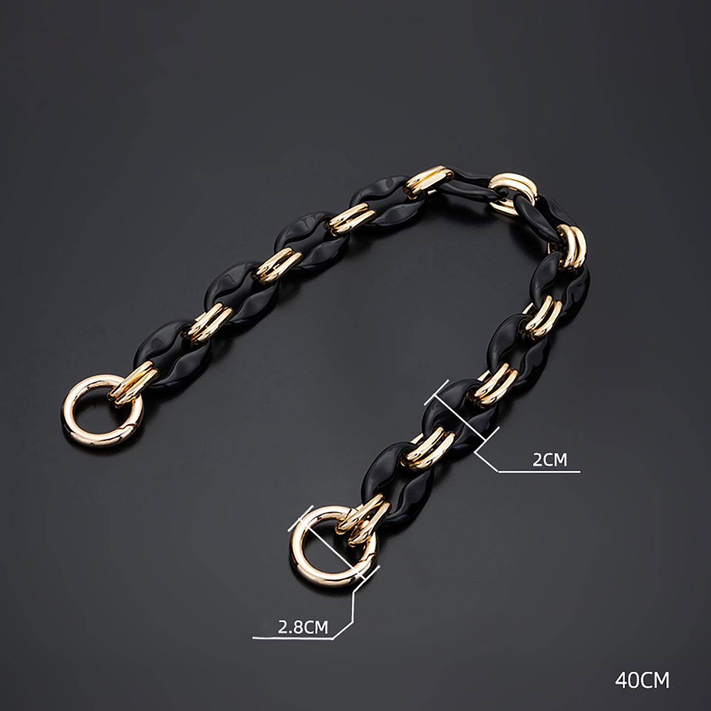 Bag handle chain, acrylic material hand-carry strap, short bag chain accessories for bag transformation
