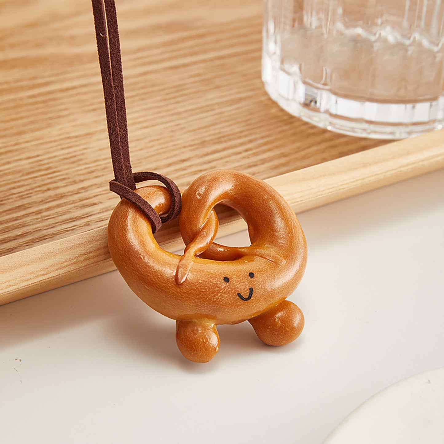 Realistic Keychain - Pretzel Bagel Bun Bread Pendant, Durable Bakery Material, Comfortable Handfeel, Perfect for Food Lovers