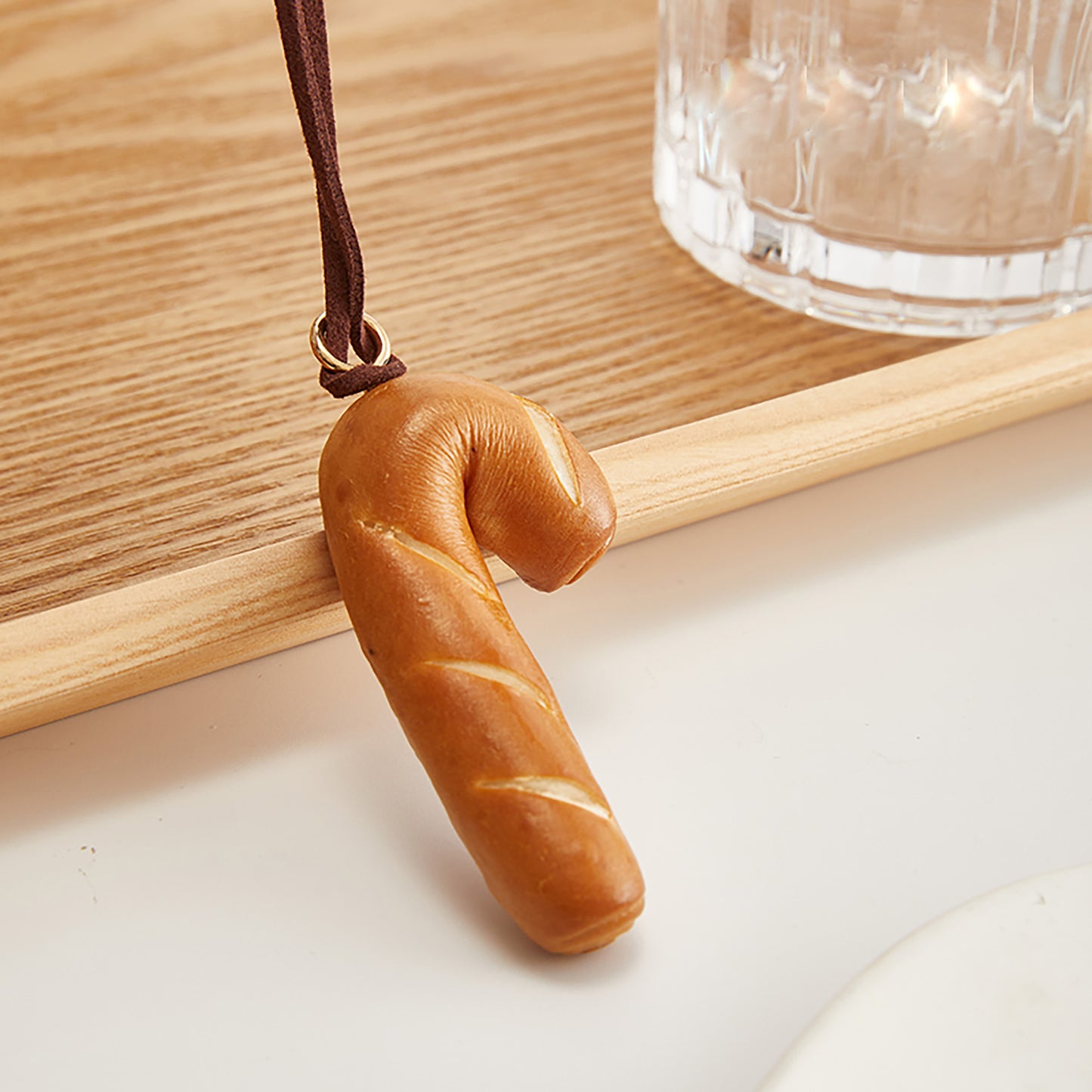 Realistic Keychain - Pretzel Bagel Bun Bread Pendant, Durable Bakery Material, Comfortable Handfeel, Perfect for Food Lovers