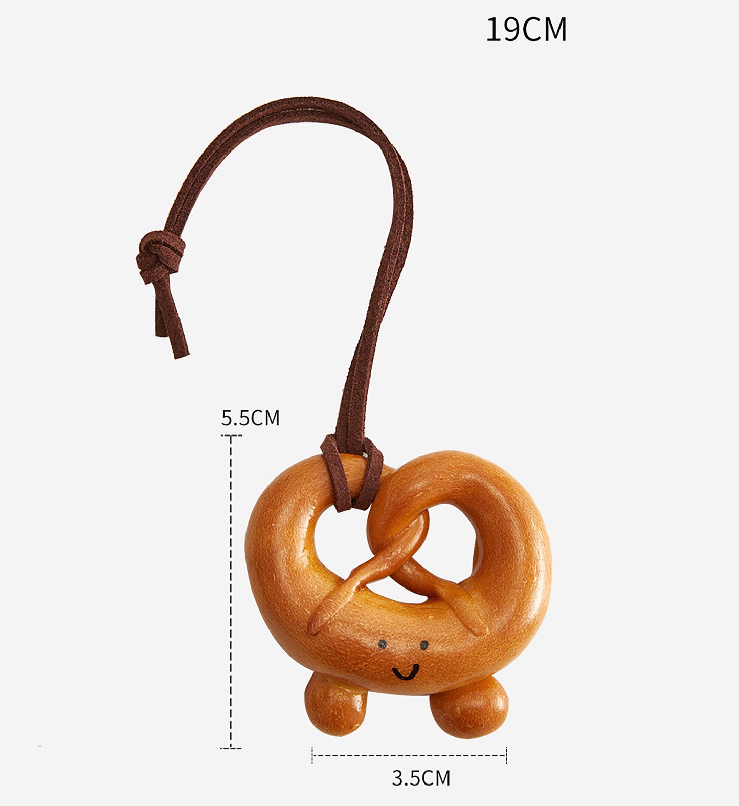 Realistic Keychain - Pretzel Bagel Bun Bread Pendant, Durable Bakery Material, Comfortable Handfeel, Perfect for Food Lovers
