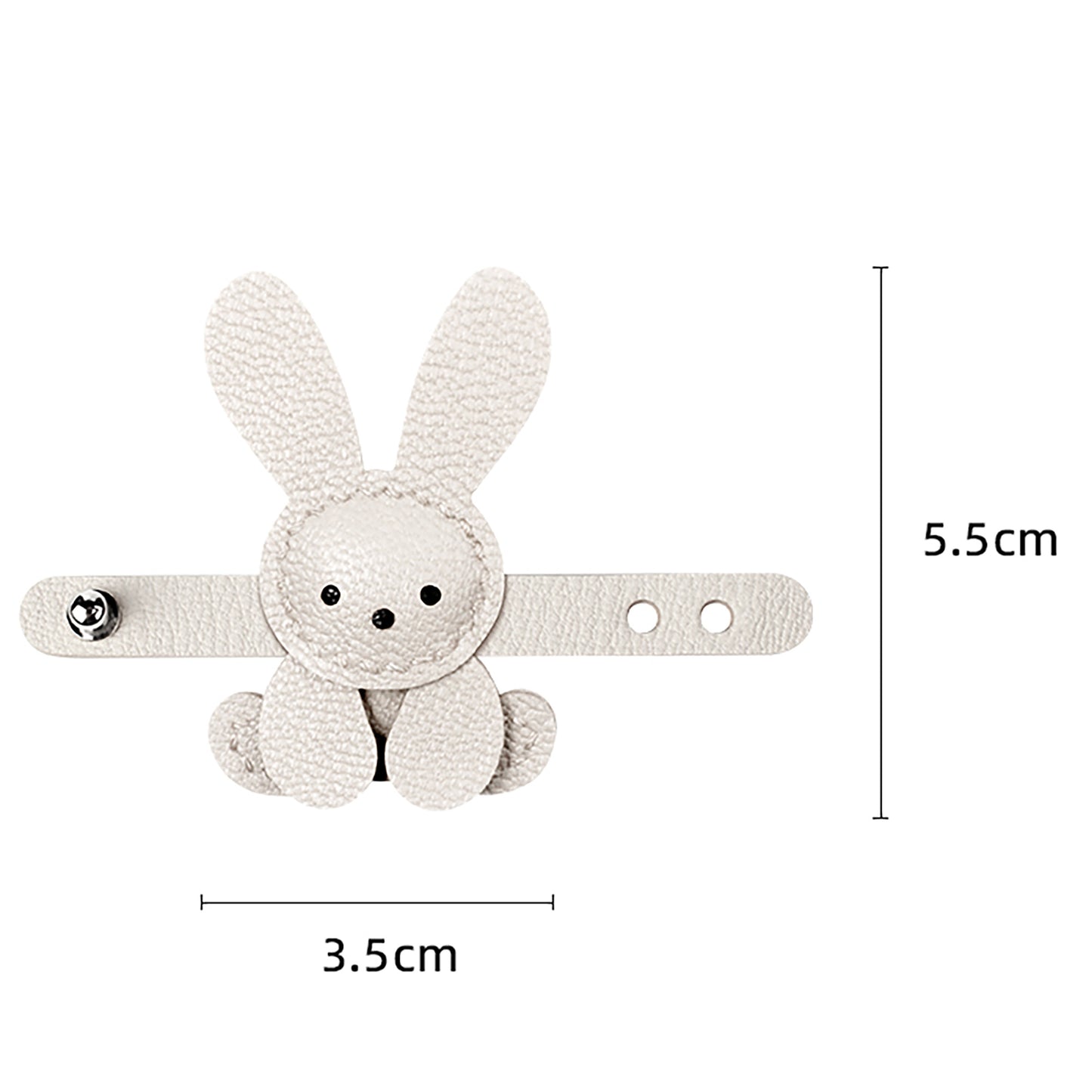 Cute Little White Rabbit Bag Charm, Genuine Leather, Niche High-End Handmade Accessory, Perfect Gift for Fashion Lovers