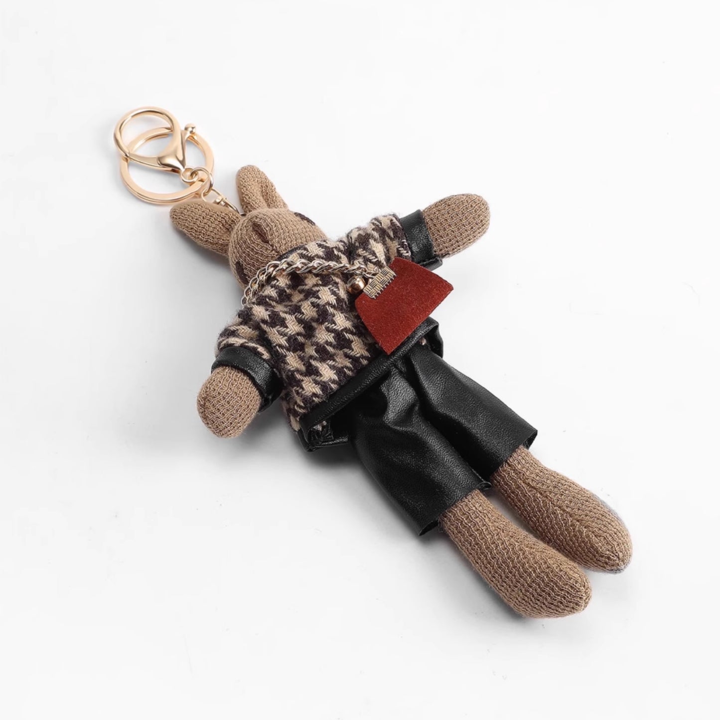 Tote Bag Pendant, Plush Rabbit Keychain, Cute Bag Charm, Stylish and High-End Plush Doll Pendant