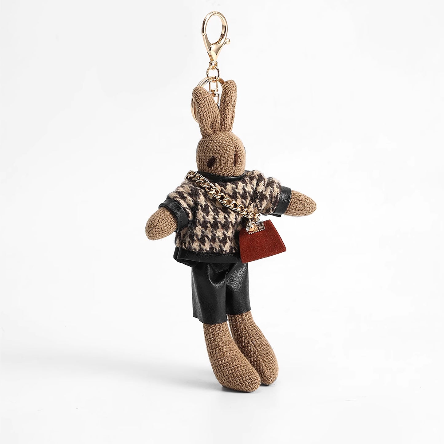 Tote Bag Pendant, Plush Rabbit Keychain, Cute Bag Charm, Stylish and High-End Plush Doll Pendant