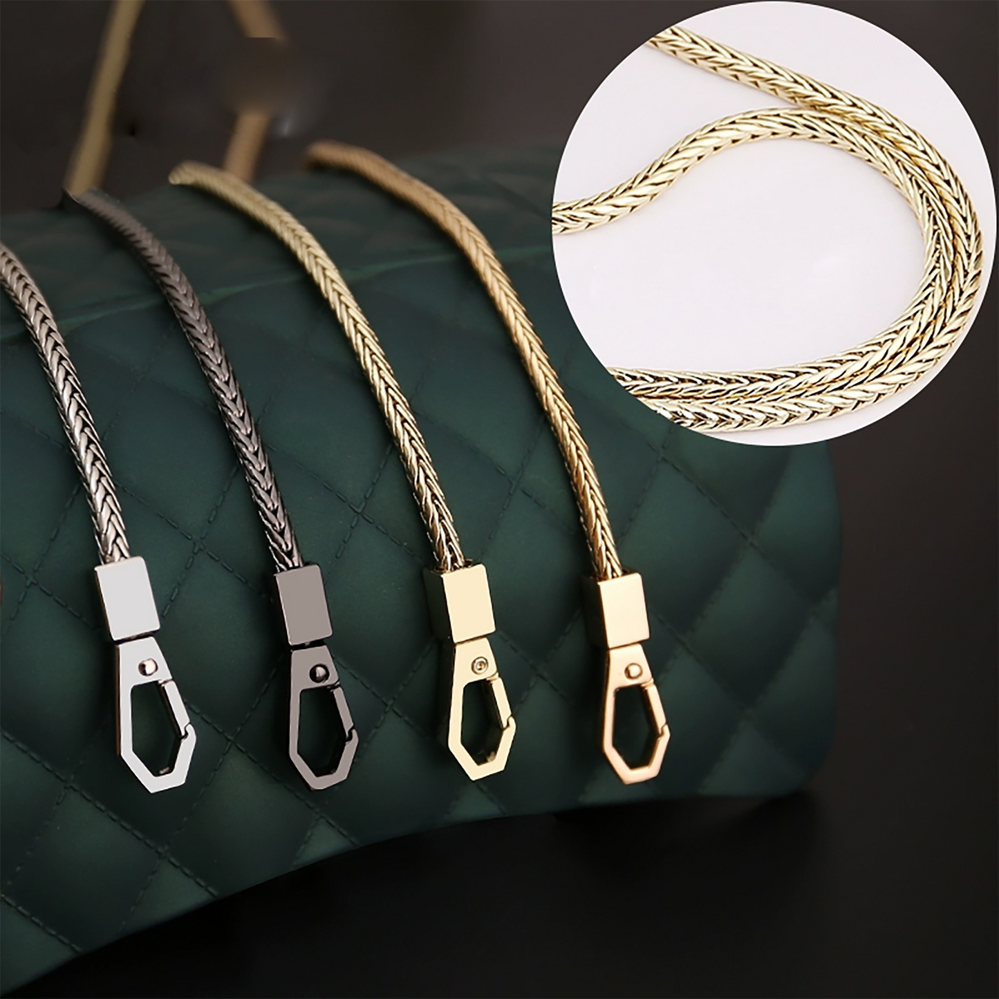 Handcrafted Metal Chain Strap for Women's Crossbody Bags & Wallets - Replacement Chain for Handbags