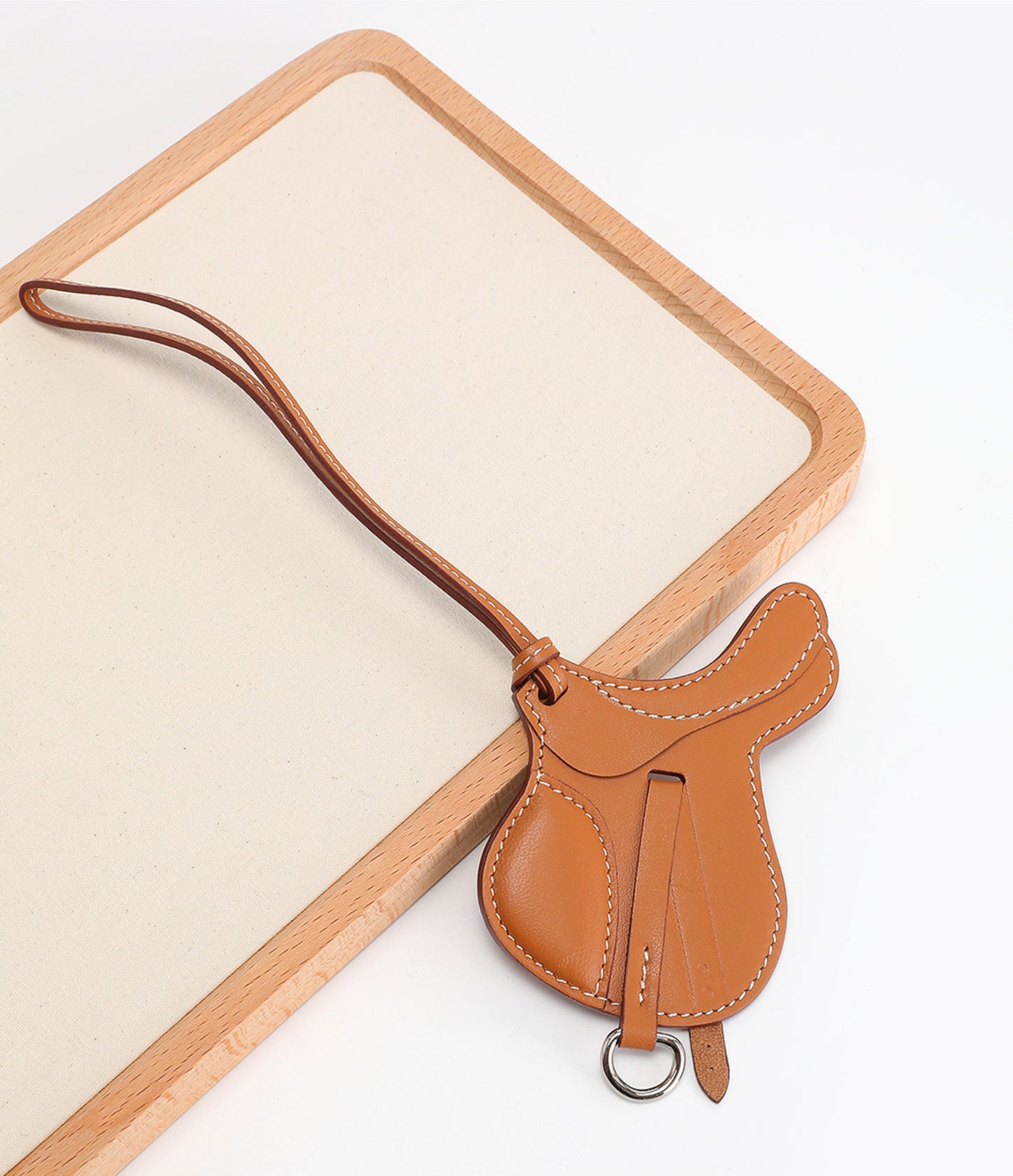 Saddle Pendant for Birkin Bag, Creative Luxury Pendant for Kelly Bag, Handmade Genuine Leather Accessory for Evelyn Bag