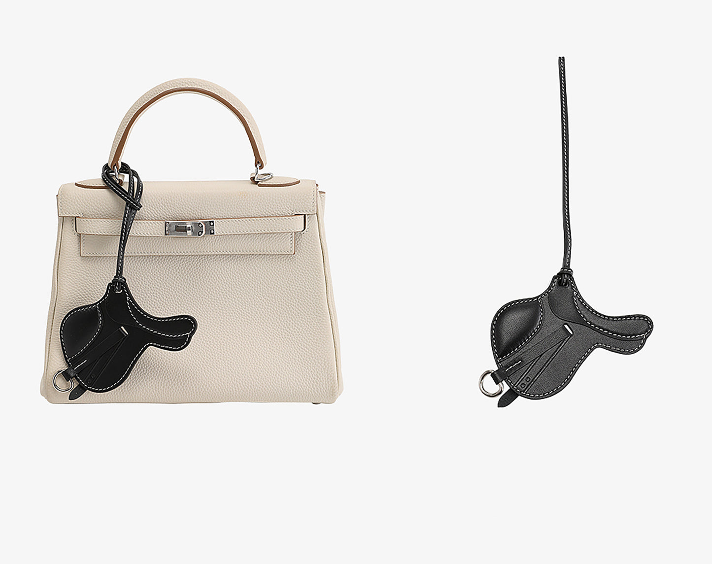 Saddle Pendant for Birkin Bag, Creative Luxury Pendant for Kelly Bag, Handmade Genuine Leather Accessory for Evelyn Bag