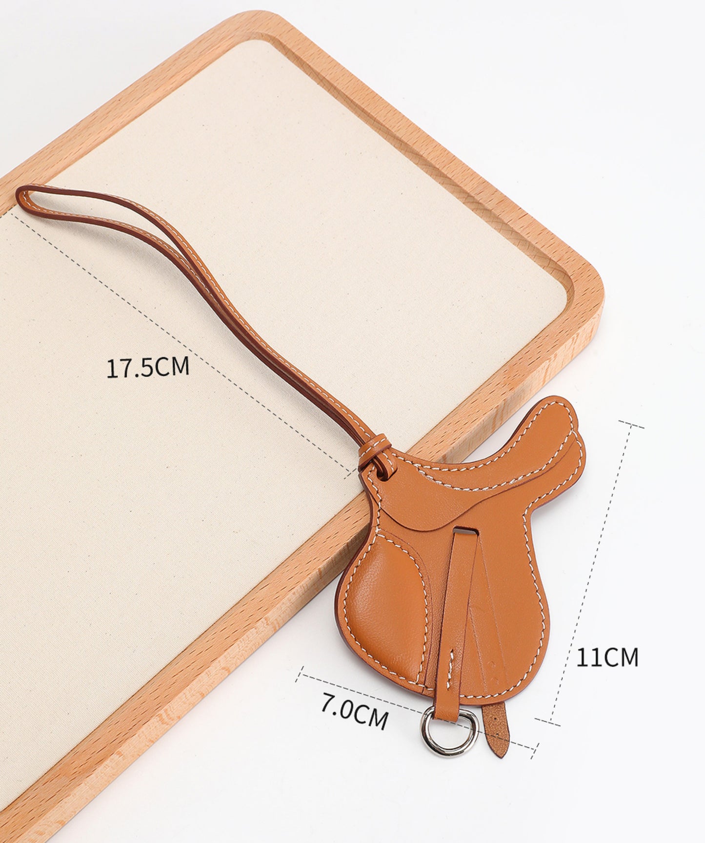 Saddle Pendant for Birkin Bag, Creative Luxury Pendant for Kelly Bag, Handmade Genuine Leather Accessory for Evelyn Bag