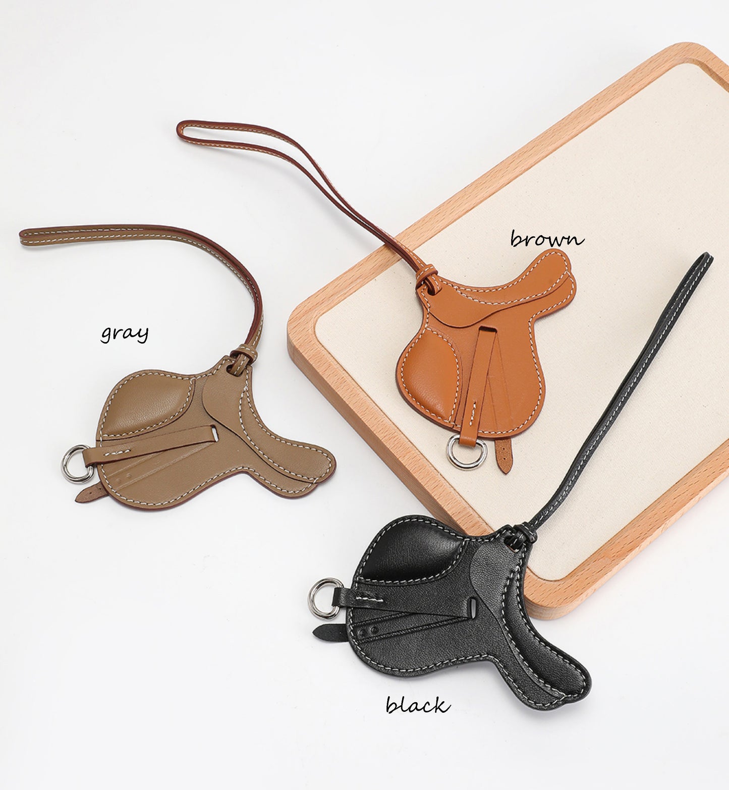 Saddle Pendant for Birkin Bag, Creative Luxury Pendant for Kelly Bag, Handmade Genuine Leather Accessory for Evelyn Bag