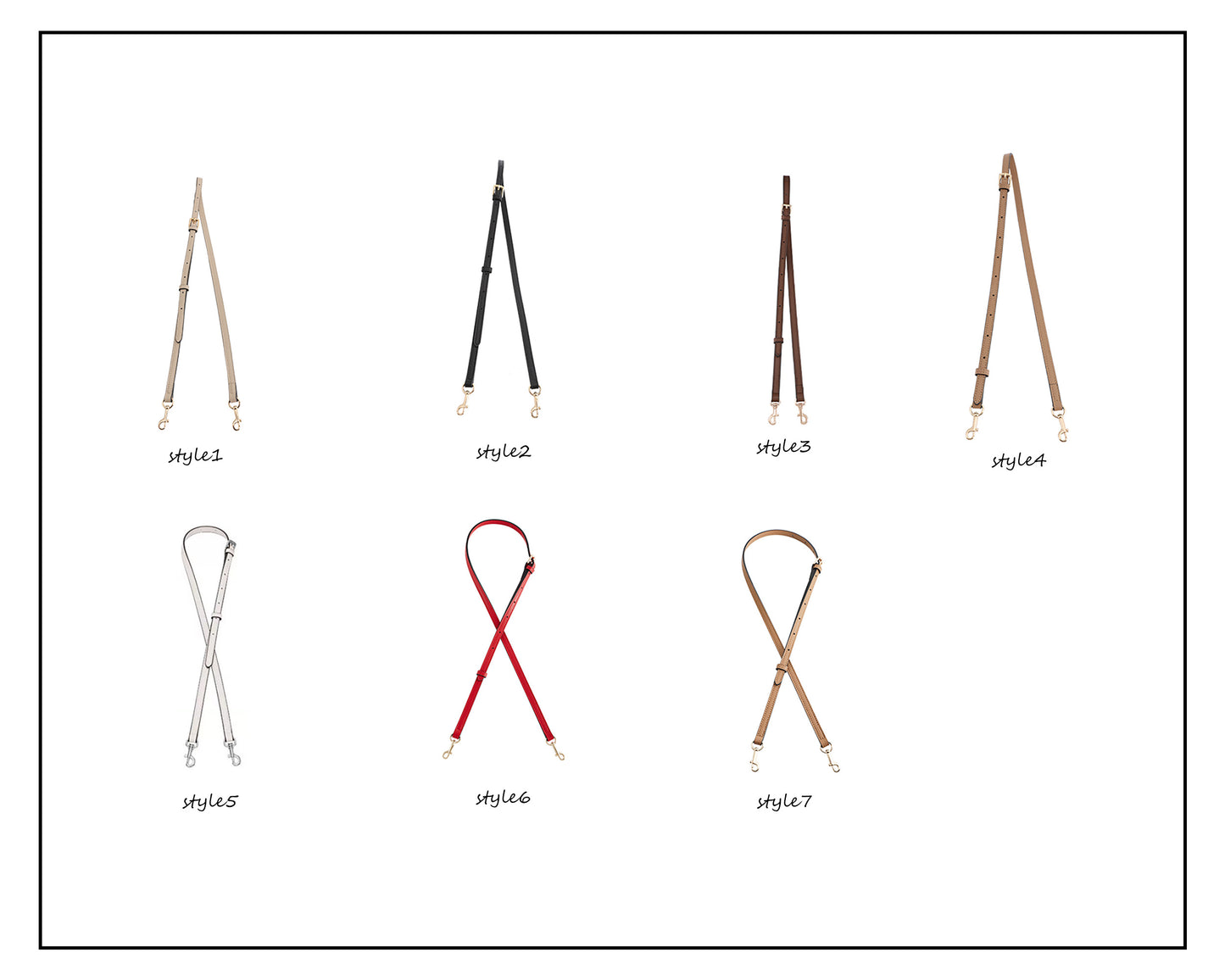 Adjustable genuine leather strap for Zip30 tote bag, 1.1 cm length strap accessory