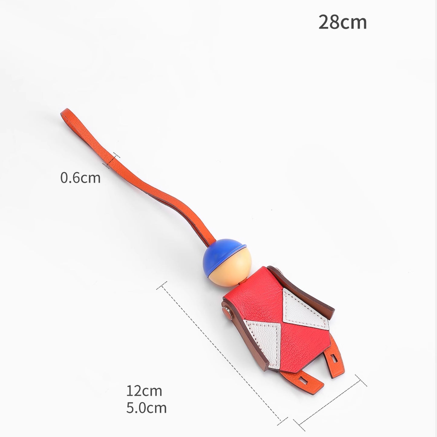 Leather Jockey Keychain Pendant – Stylish Horse Rider Charm for Evelyn, Birkin, and Kelly Bags