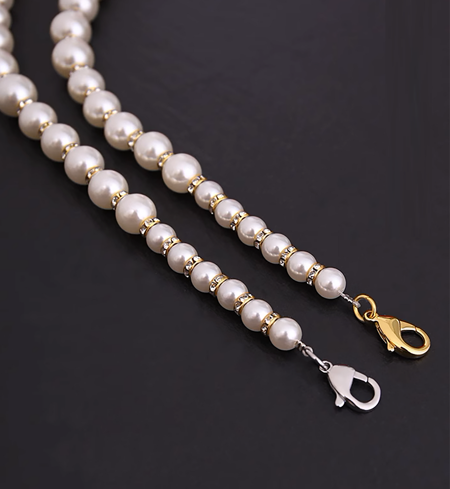 Bag pearl chain handle, mini chain DIY bag strap, short chain accessories